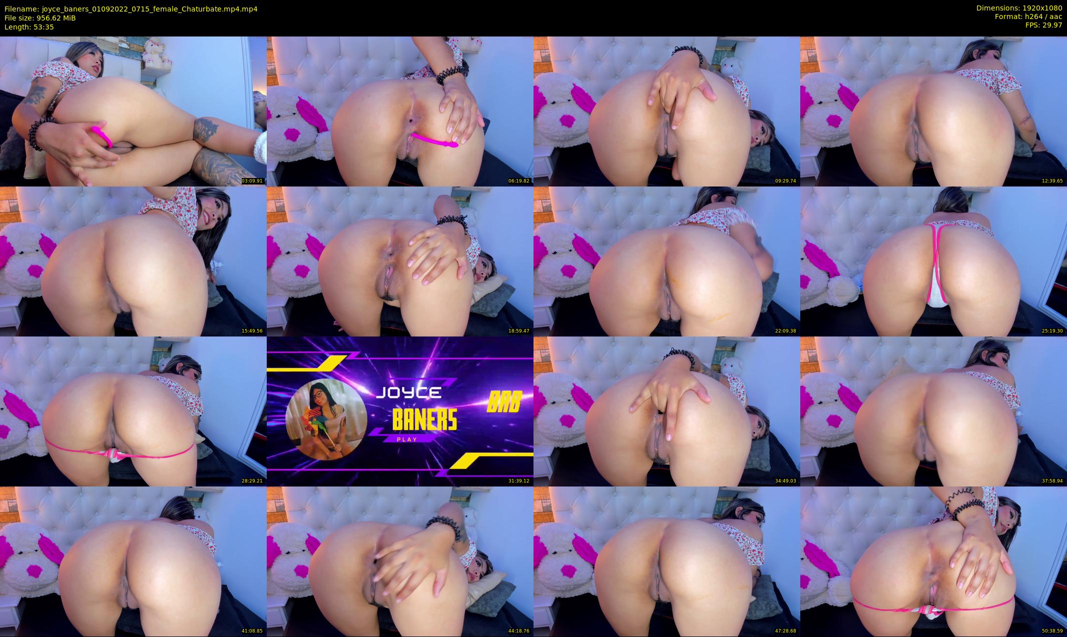 joyce_baners — 54 minute Chaturbate female cam show recording, 1080p, Sep 1, 2022