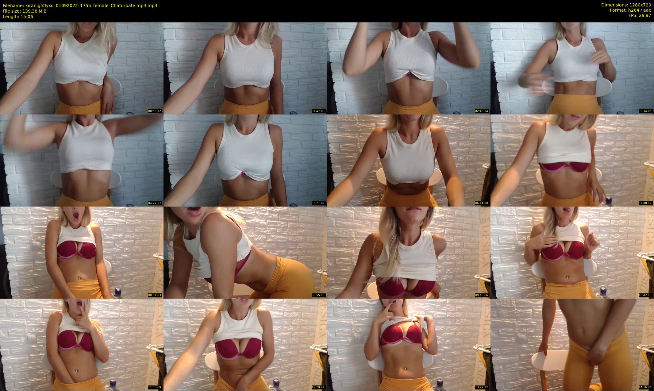 kiranightlyxo — 16 minute Chaturbate female cam show recording, 720p, Sep 1, 2022