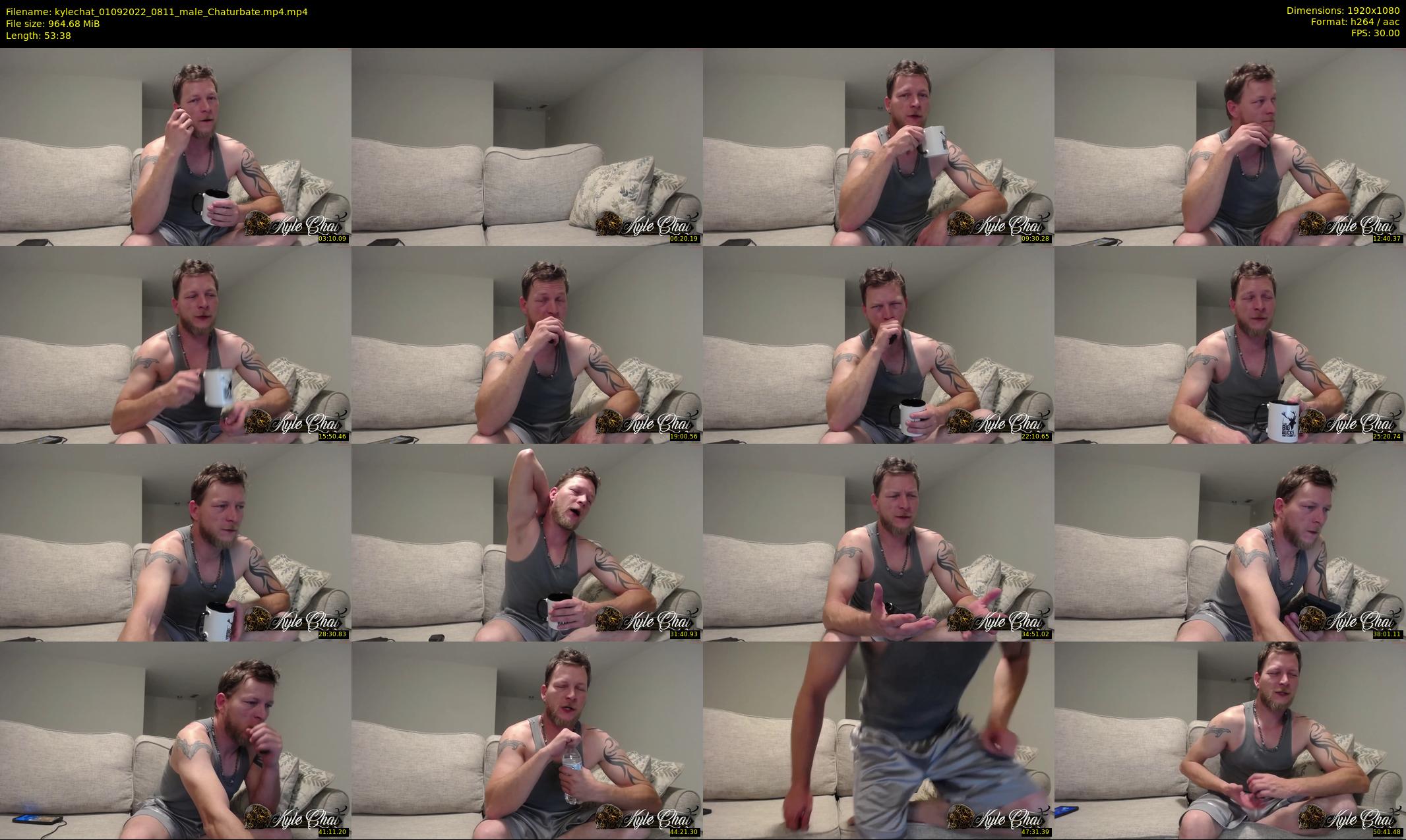 kylechat — 54 minute Chaturbate male cam show recording, 1080p, Sep 1, 2022