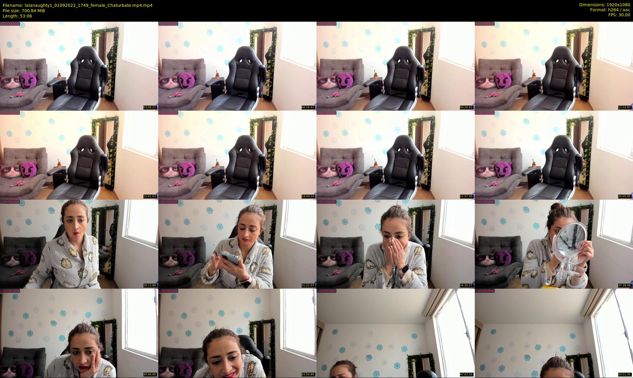 lalanaughty1 — 54 minute Chaturbate female cam show recording, 1080p, Sep 1, 2022