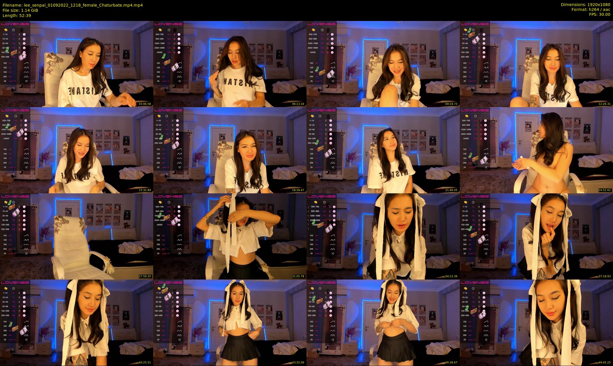 lee_senpai — 53 minute Chaturbate female cam show recording, 1080p, Sep 1, 2022