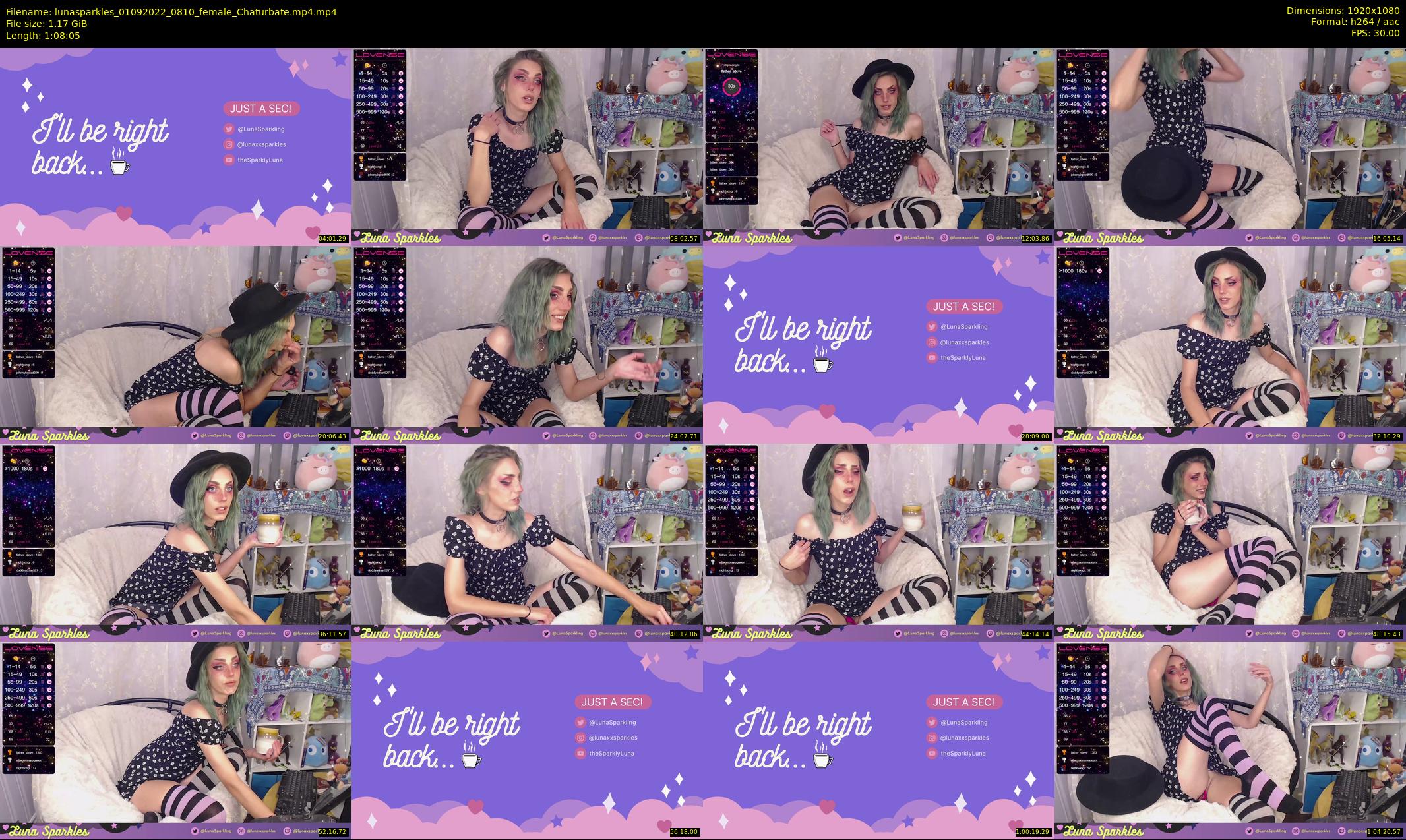 lunasparkles — 69 minute Chaturbate female cam show recording, 1080p, Sep 1, 2022