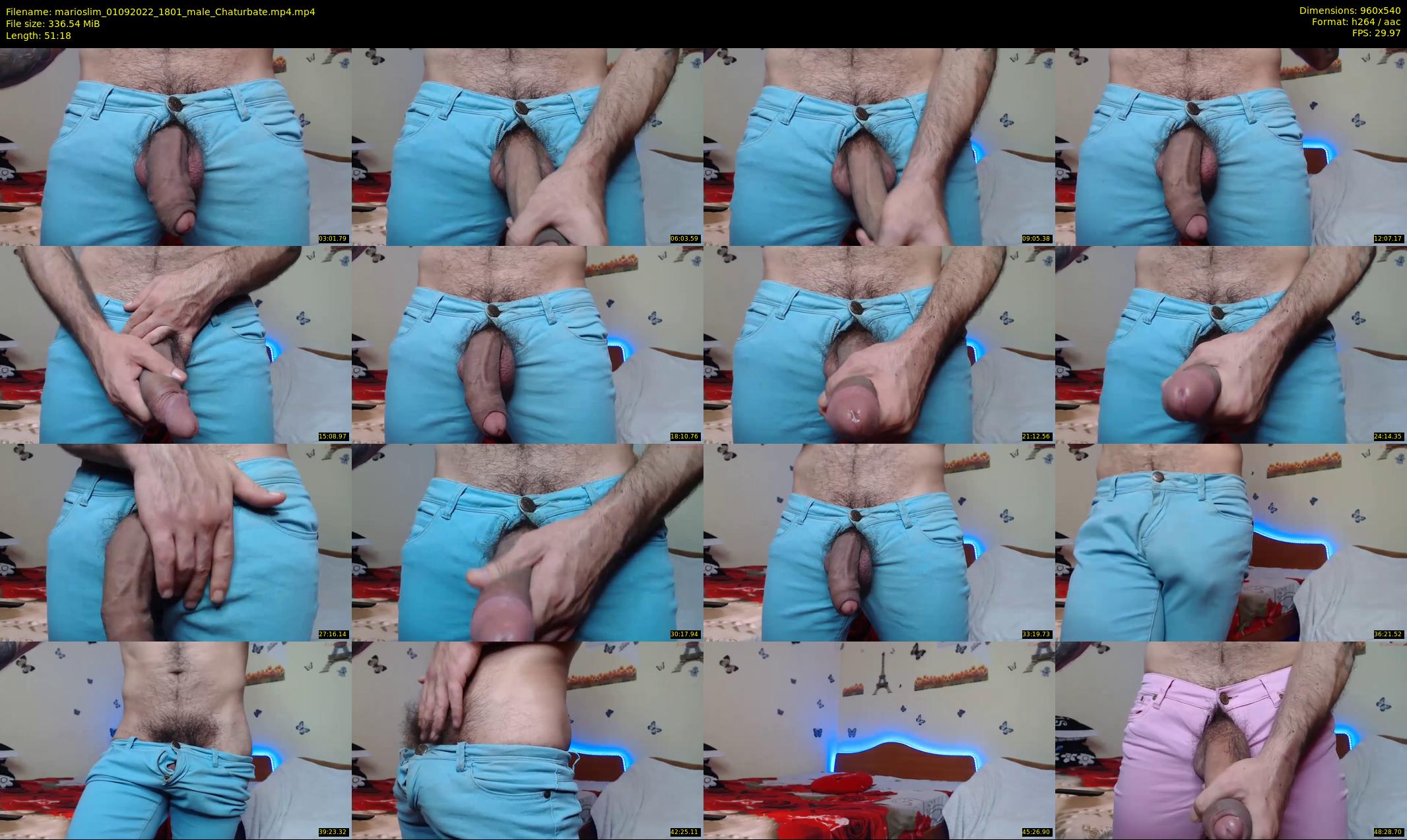 marioslim — 52 minute Chaturbate male cam show recording, 480p, Sep 1, 2022