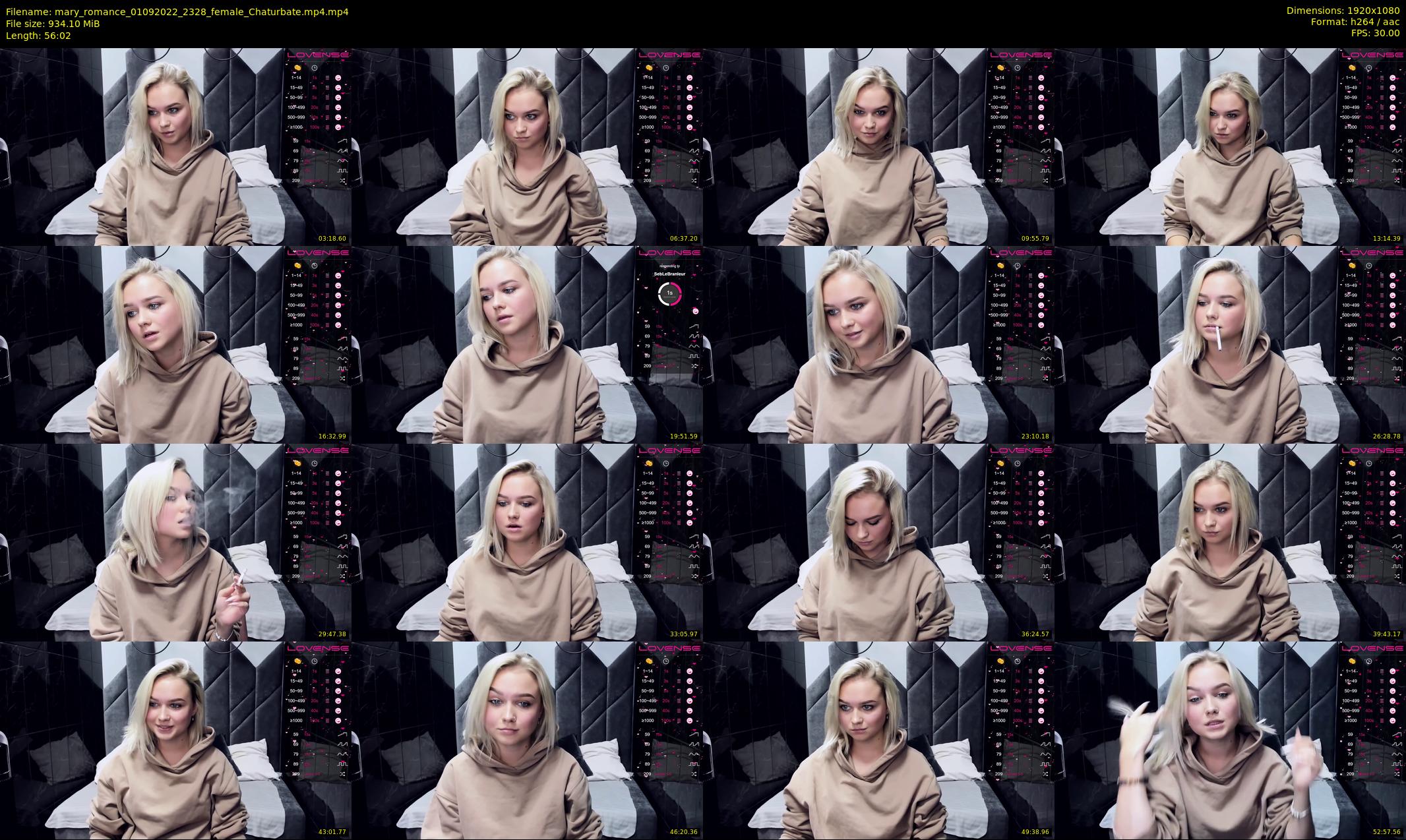 mary_romance — 57 minute Chaturbate female cam show recording, 1080p, Sep 1, 2022