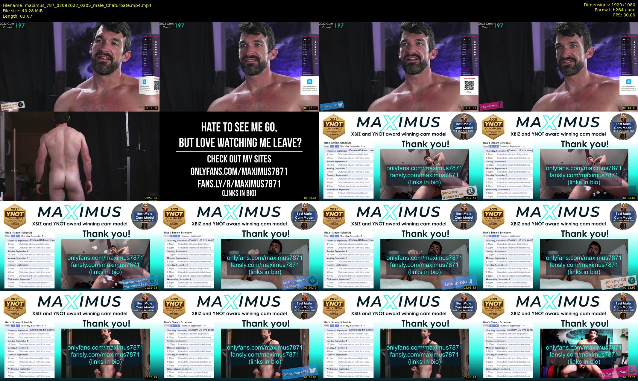 maximus_787 — 4 minute Chaturbate male cam show recording, 1080p, Sep 2, 2022