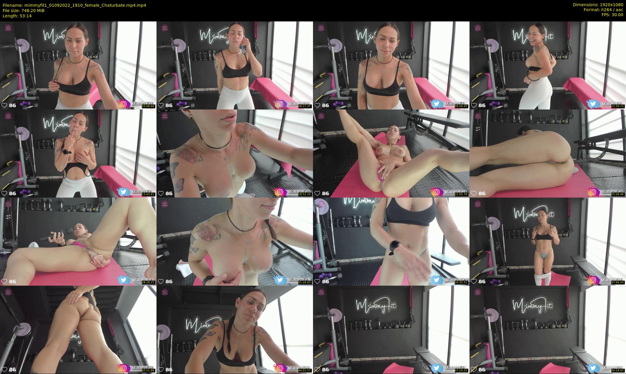 mimmyfit1 — 54 minute Chaturbate female cam show recording, 1080p, Sep 1, 2022