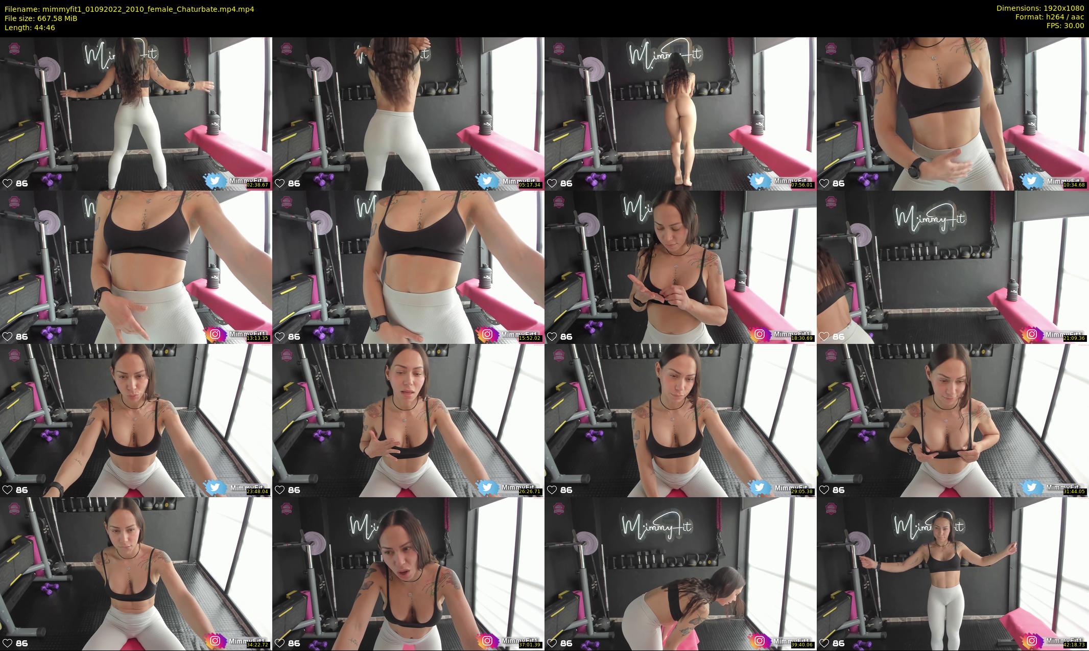 mimmyfit1 — 45 minute Chaturbate female cam show recording, 1080p, Sep 1, 2022