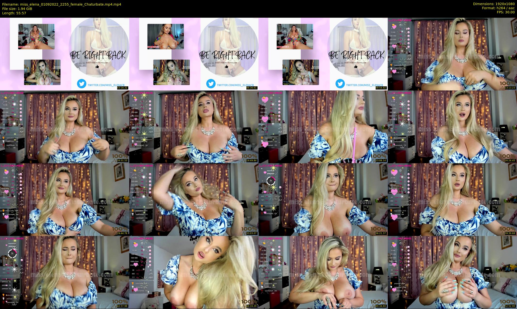 miss_elena — 56 minute Chaturbate female cam show recording, 1080p, Sep 1, 2022