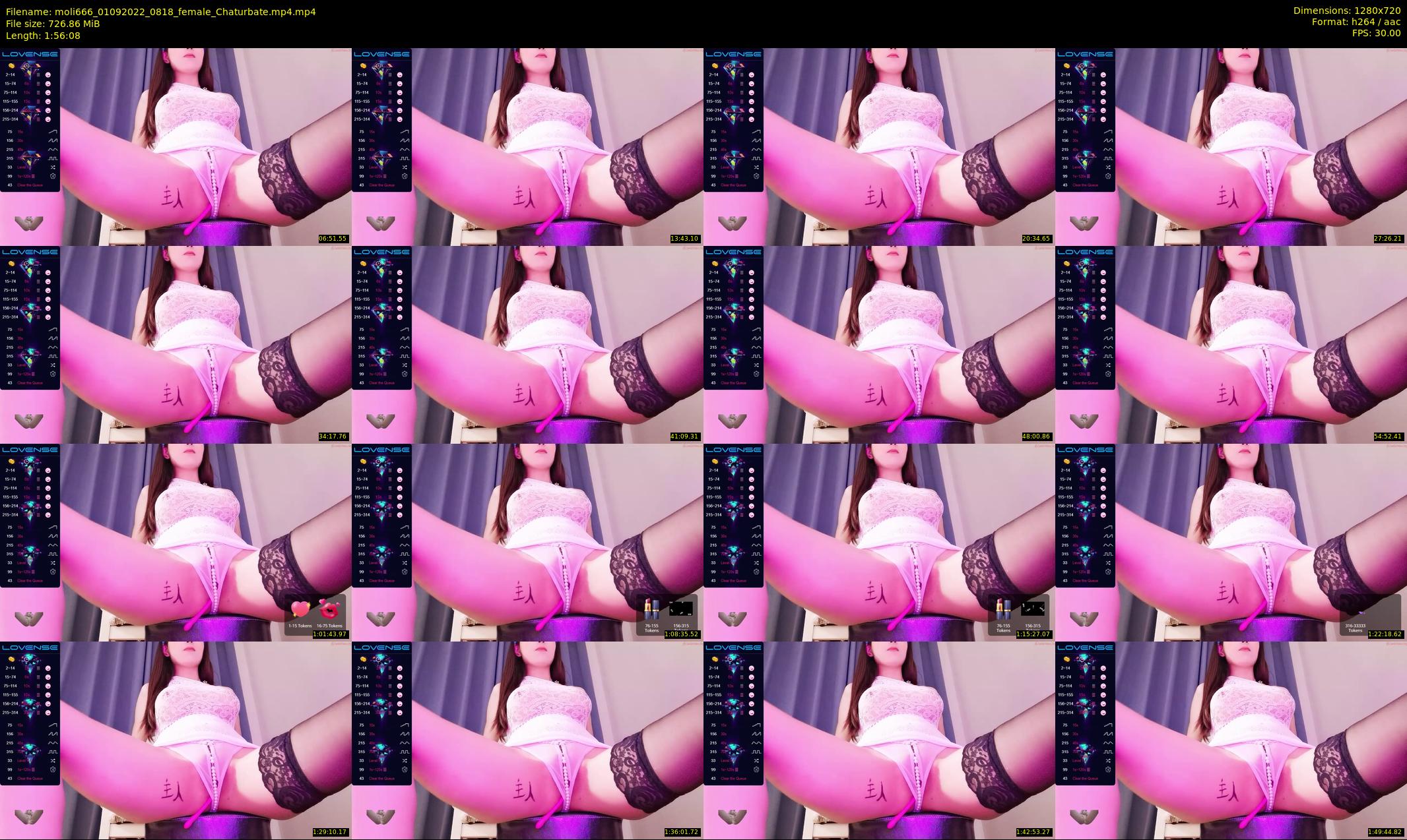 moli666 — 117 minute Chaturbate female cam show recording, 720p, Sep 1, 2022