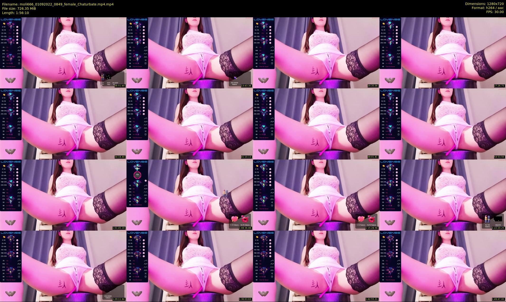 moli666 — 117 minute Chaturbate female cam show recording, 720p, Sep 1, 2022