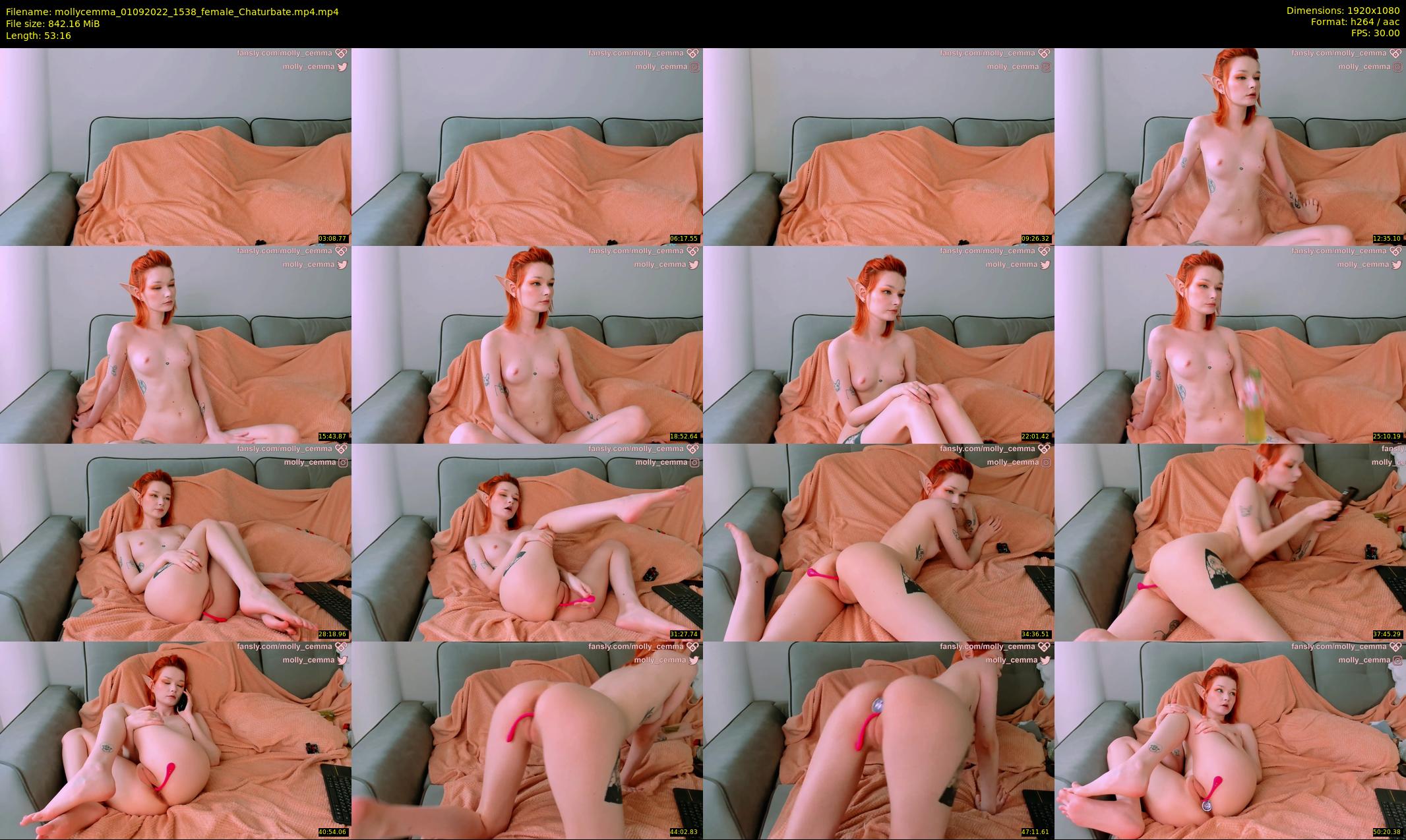 mollycemma — 54 minute Chaturbate female cam show recording, 1080p, Sep 1, 2022
