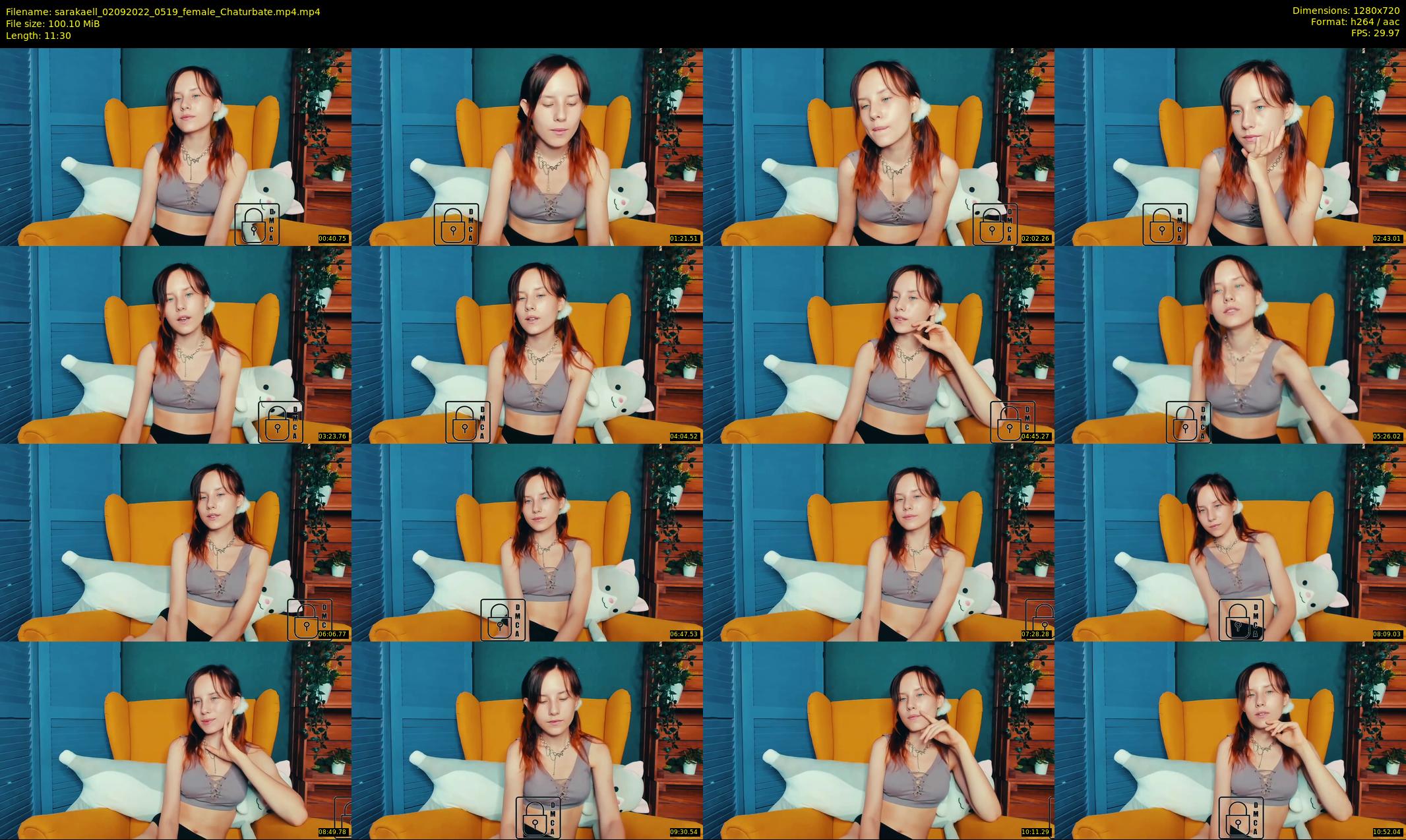 sarakaell — 12 minute Chaturbate female cam show recording, 720p, Sep 2, 2022
