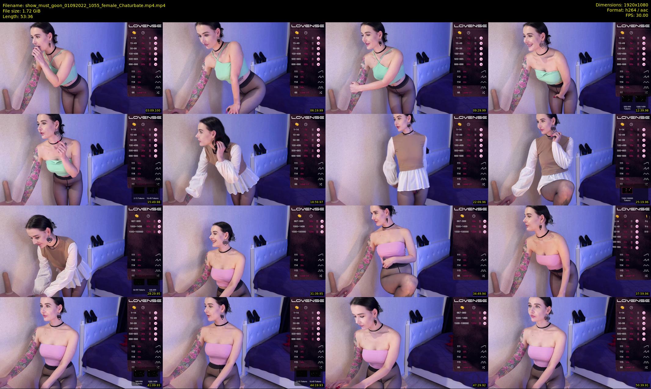 show_must_goon — 54 minute Chaturbate female cam show recording, 1080p, Sep 1, 2022