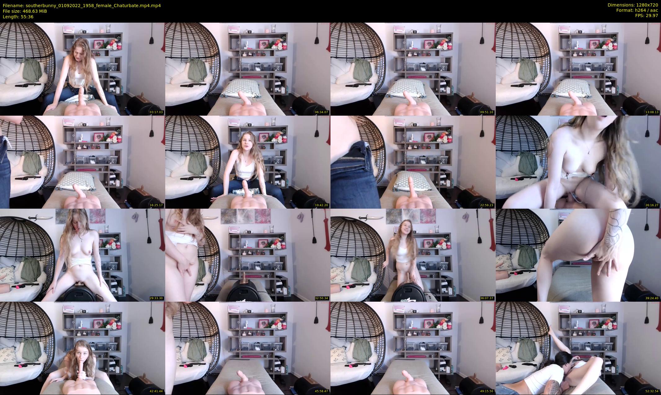 southerbunny — 56 minute Chaturbate female cam show recording, 720p, Sep 1, 2022