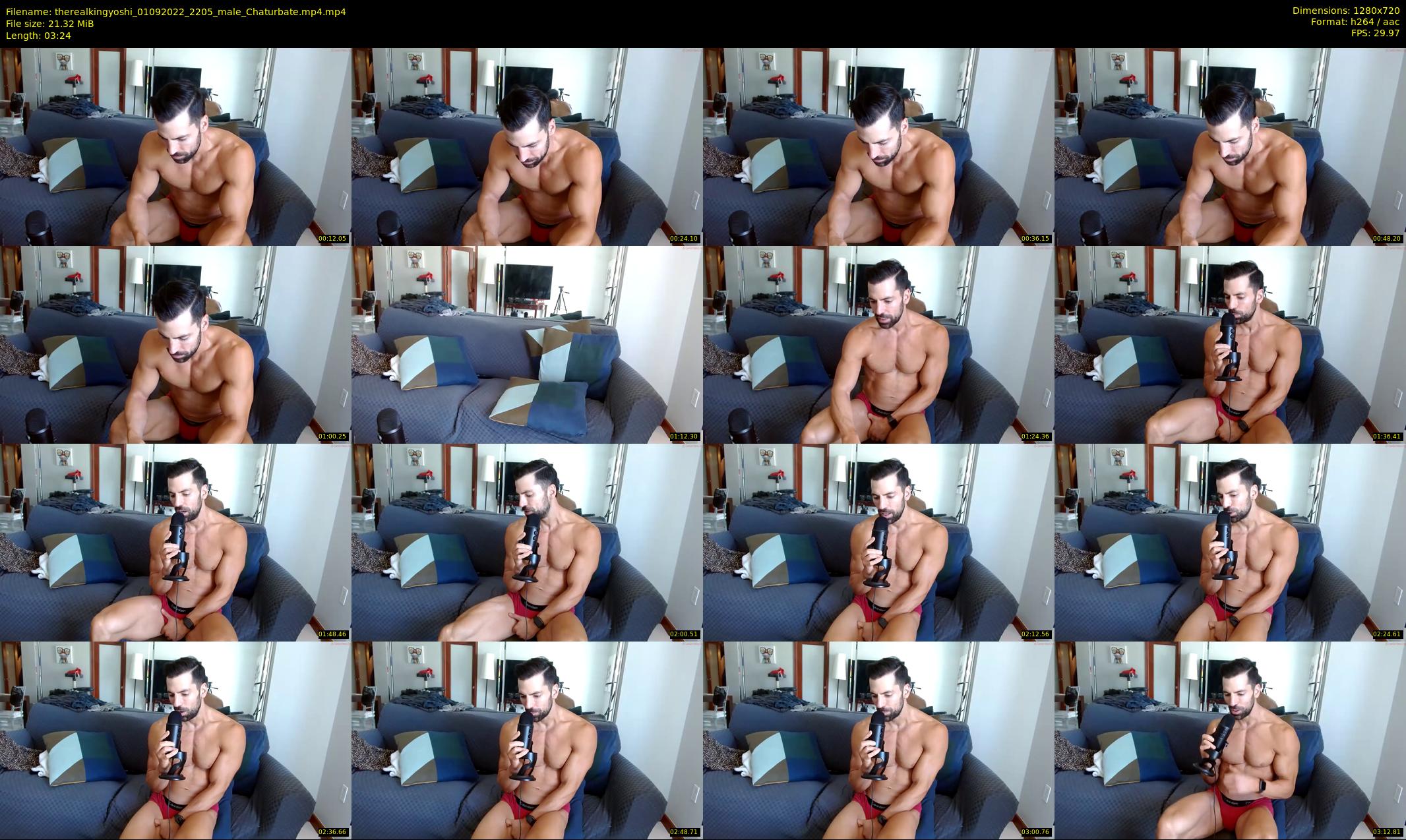 therealkingyoshi — 4 minute Chaturbate male cam show recording, 720p, Sep 1, 2022
