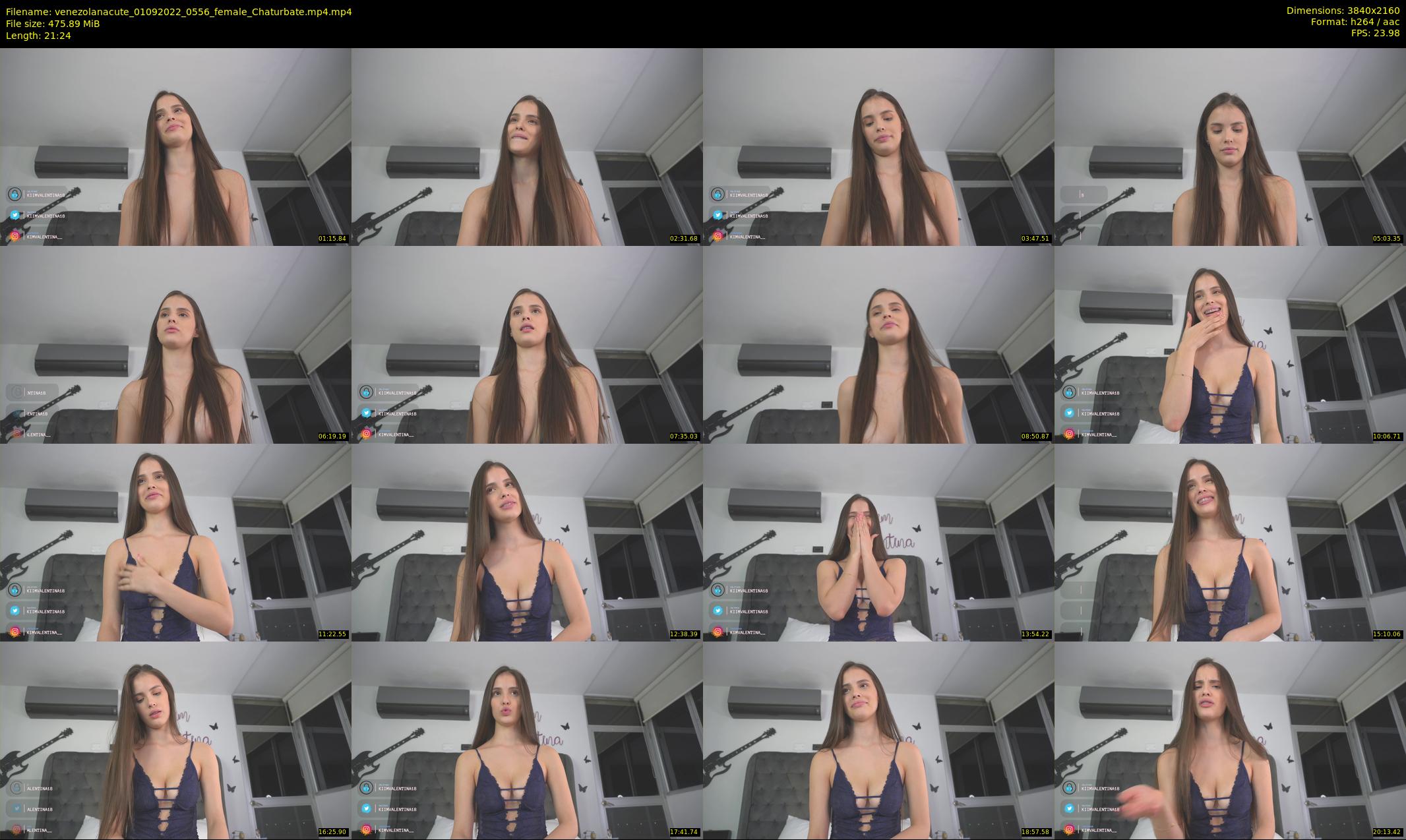venezolanacute — 22 minute Chaturbate female cam show recording, 4K, Sep 1, 2022