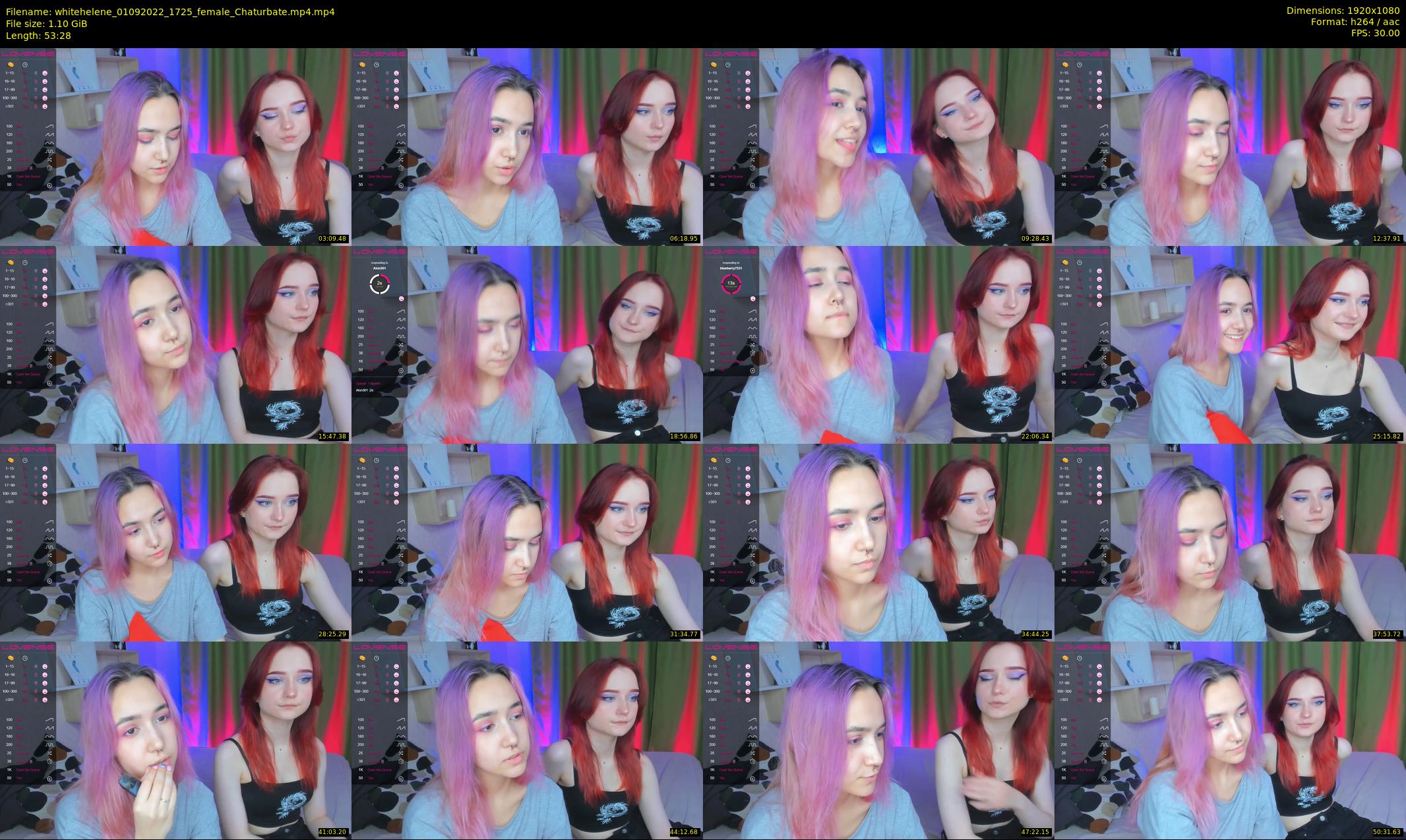 whitehelene — 54 minute Chaturbate female cam show recording, 1080p, Sep 1, 2022