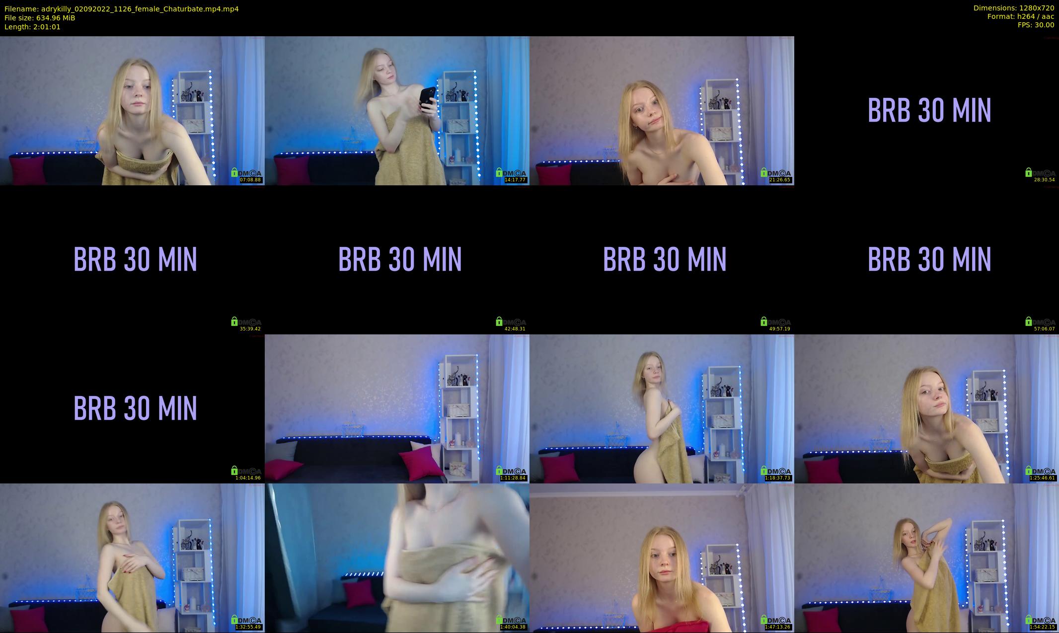 adrykilly — 122 minute Chaturbate female cam show recording, 720p, Sep 2, 2022