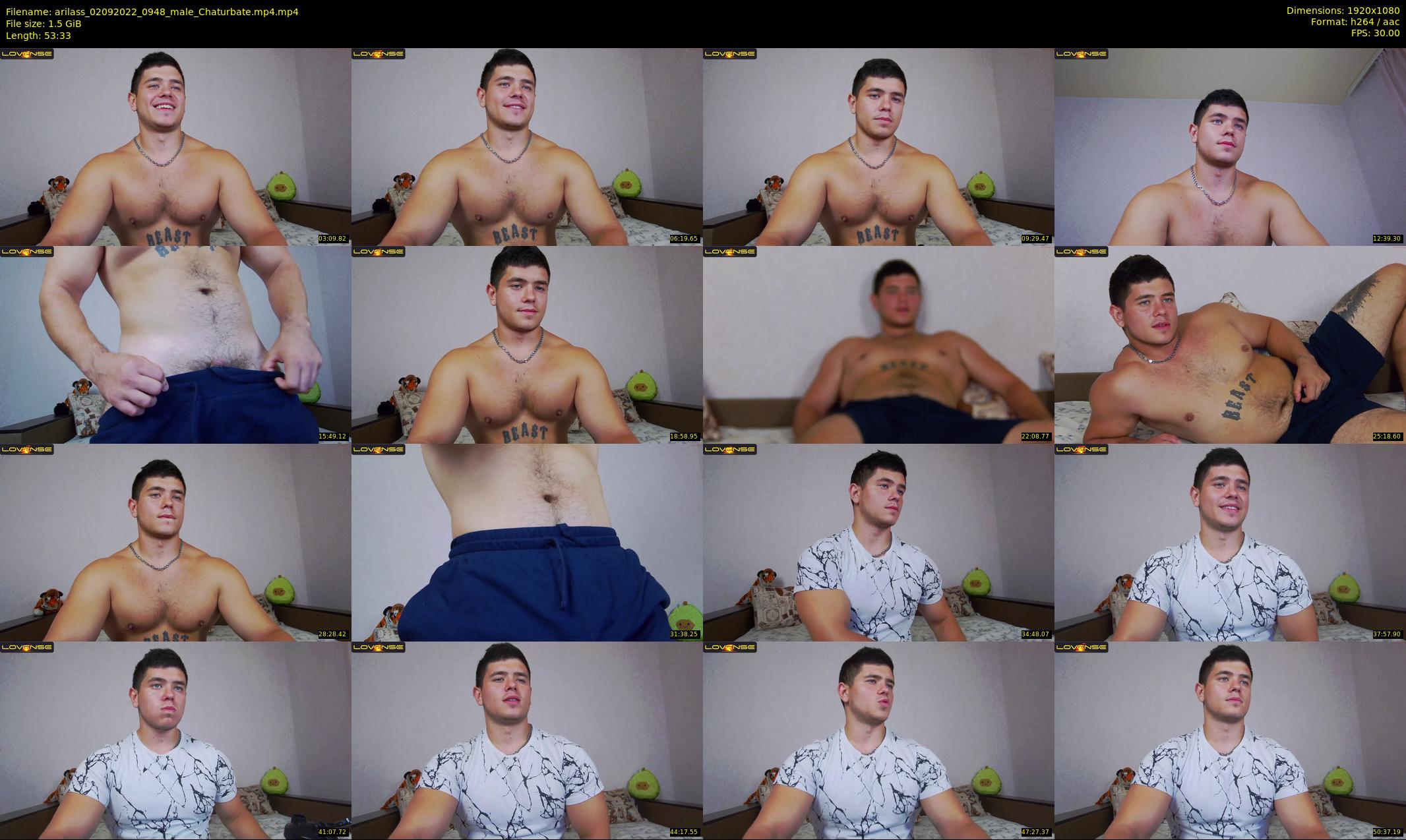 arilass — 54 minute Chaturbate male cam show recording, 1080p, Sep 2, 2022