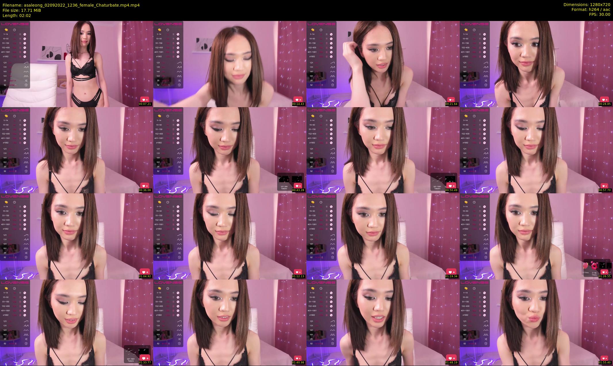 asaleong — 3 minute Chaturbate female cam show recording, 720p, Sep 2, 2022