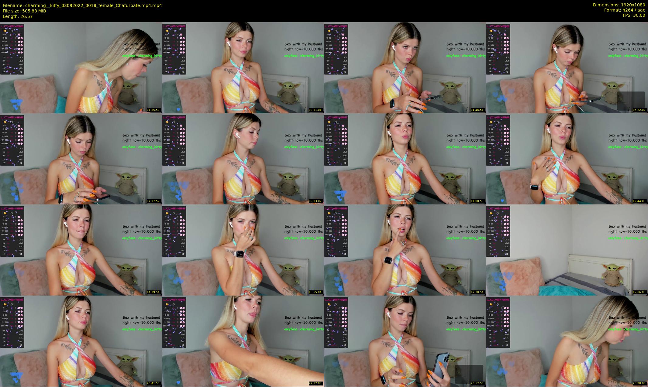 charming__kitty — 27 minute Chaturbate female cam show recording, 1080p, Sep 3, 2022