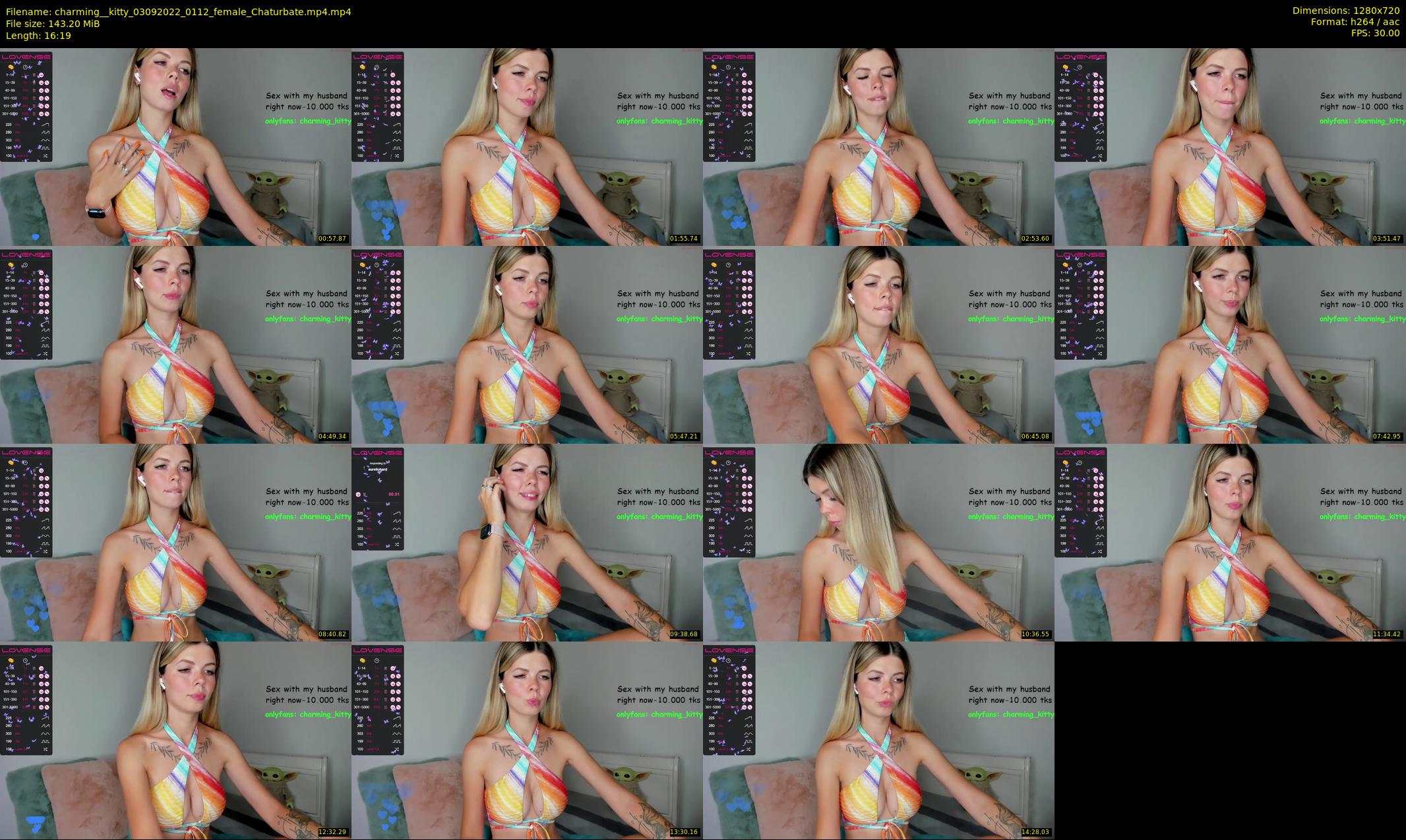 charming__kitty — 17 minute Chaturbate female cam show recording, 720p, Sep 3, 2022