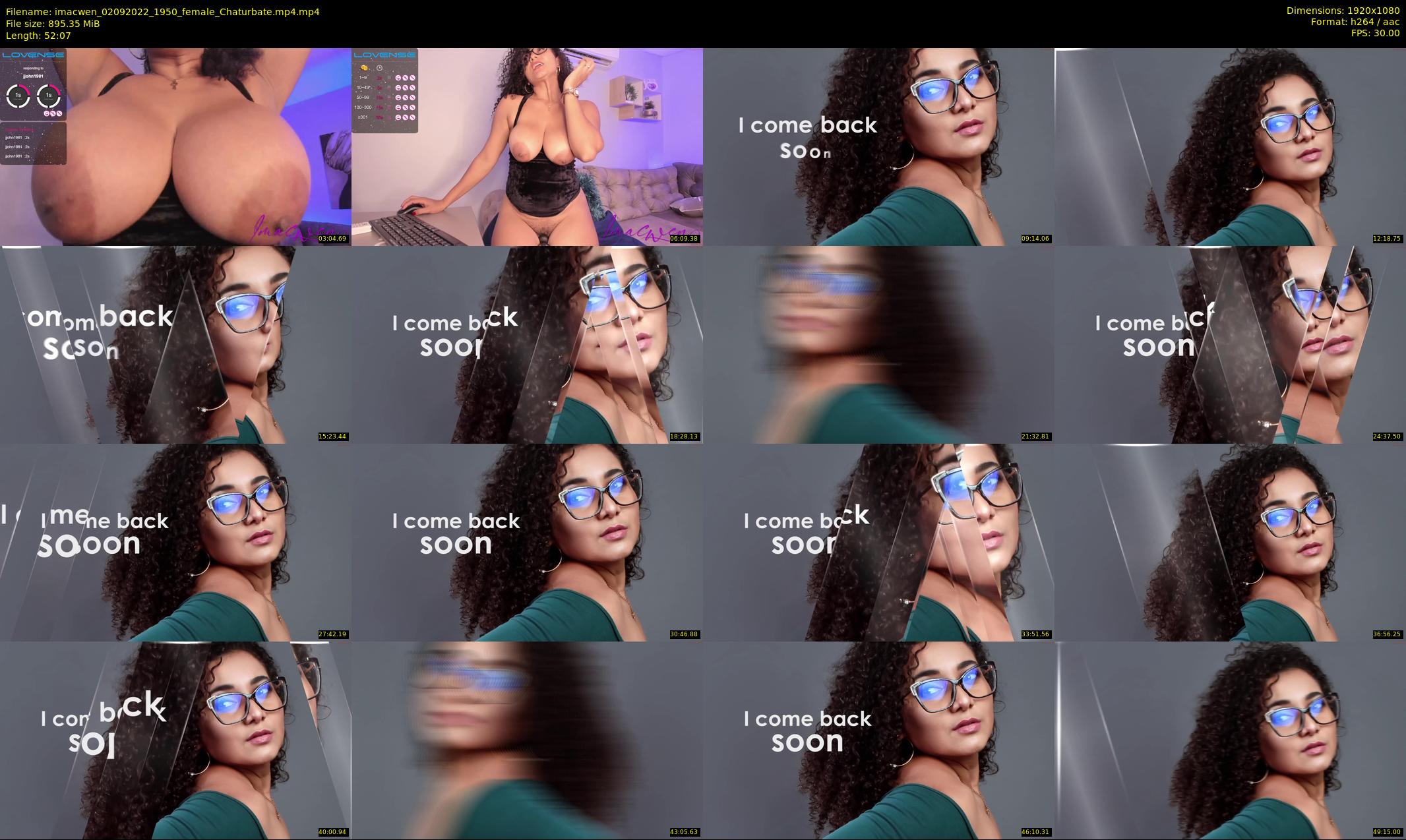 imacwen — 53 minute Chaturbate female cam show recording, 1080p, Sep 2, 2022