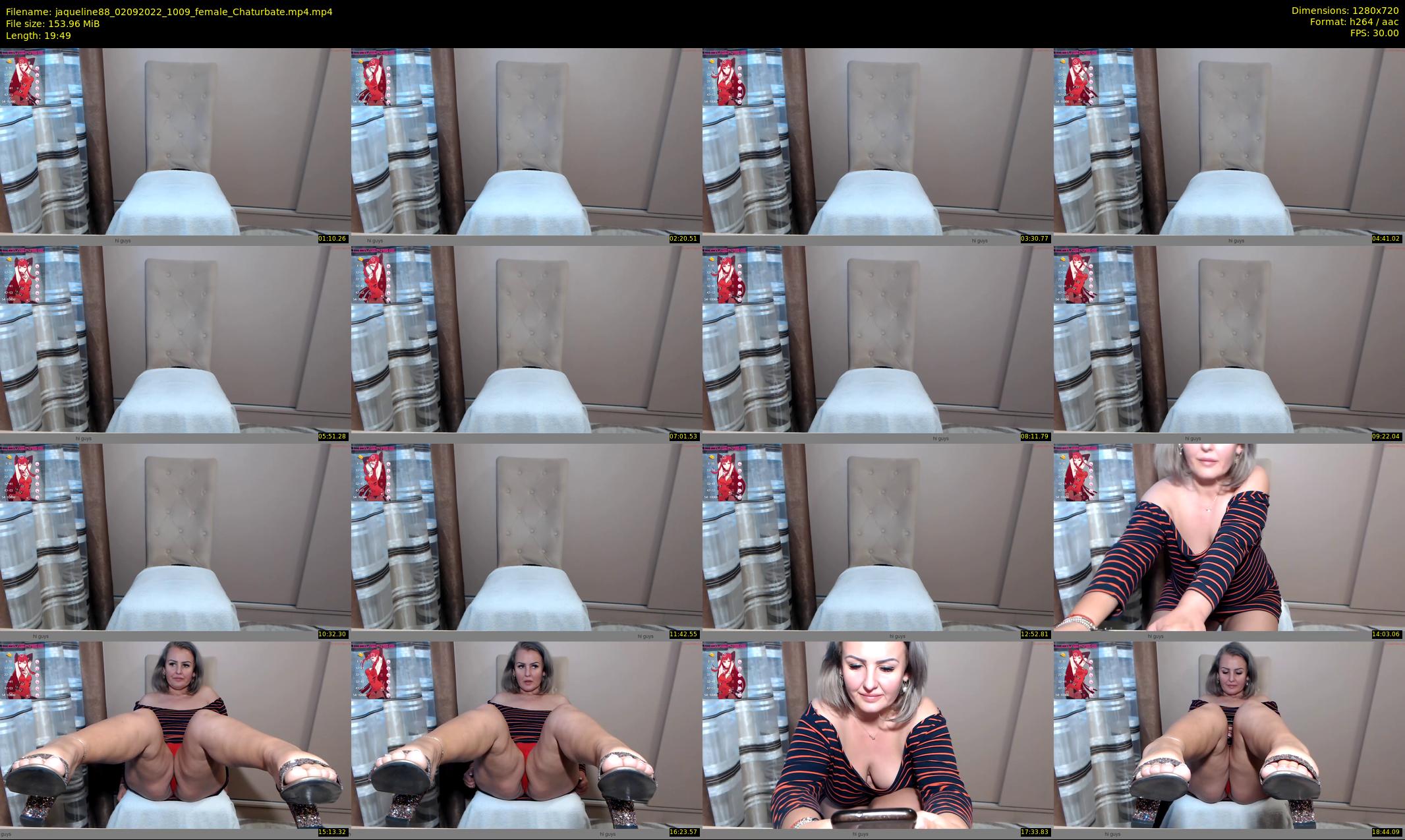 jaqueline88 — 20 minute Chaturbate female cam show recording, 720p, Sep 2, 2022
