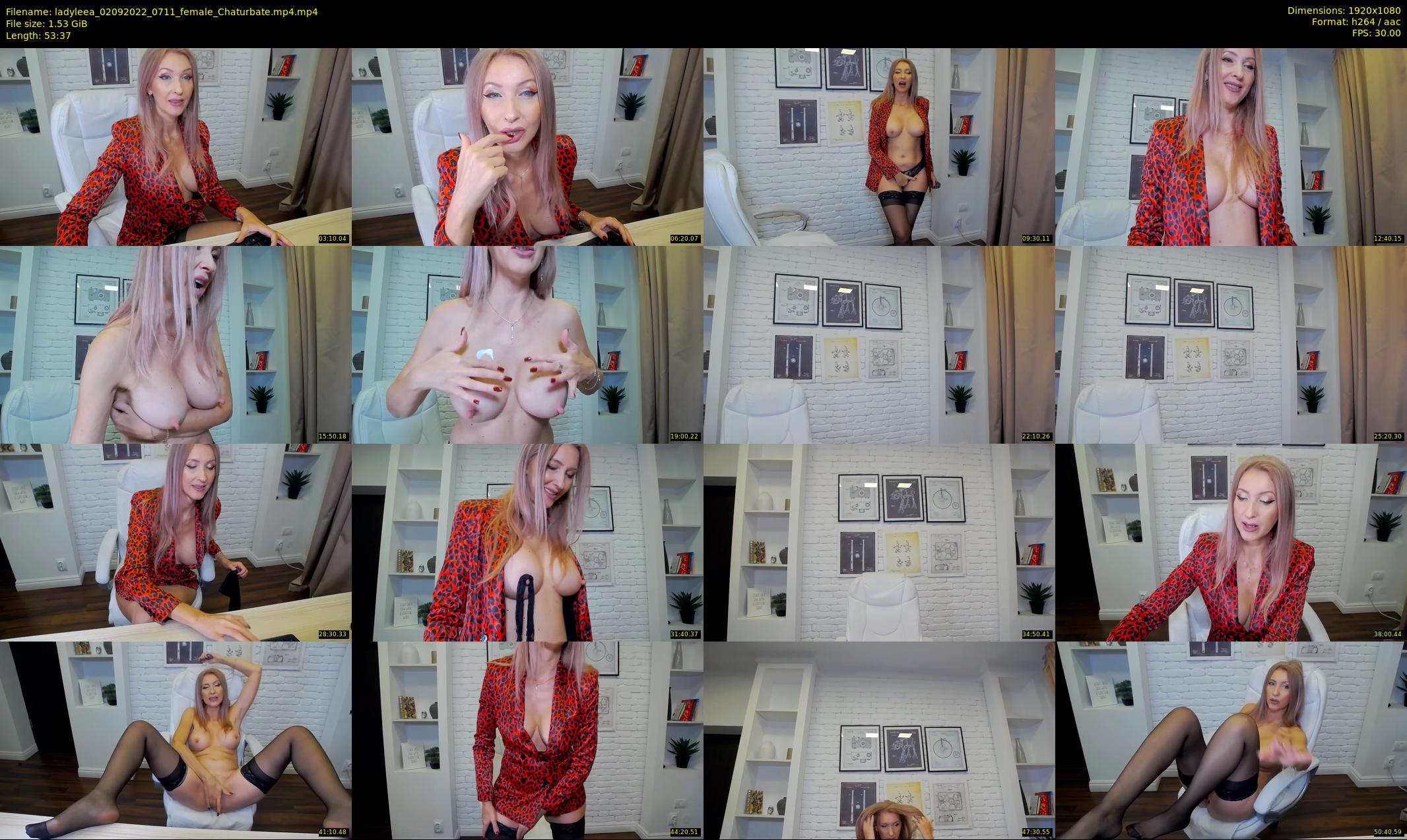 ladyleea — 54 minute Chaturbate female cam show recording, 1080p, Sep 2, 2022