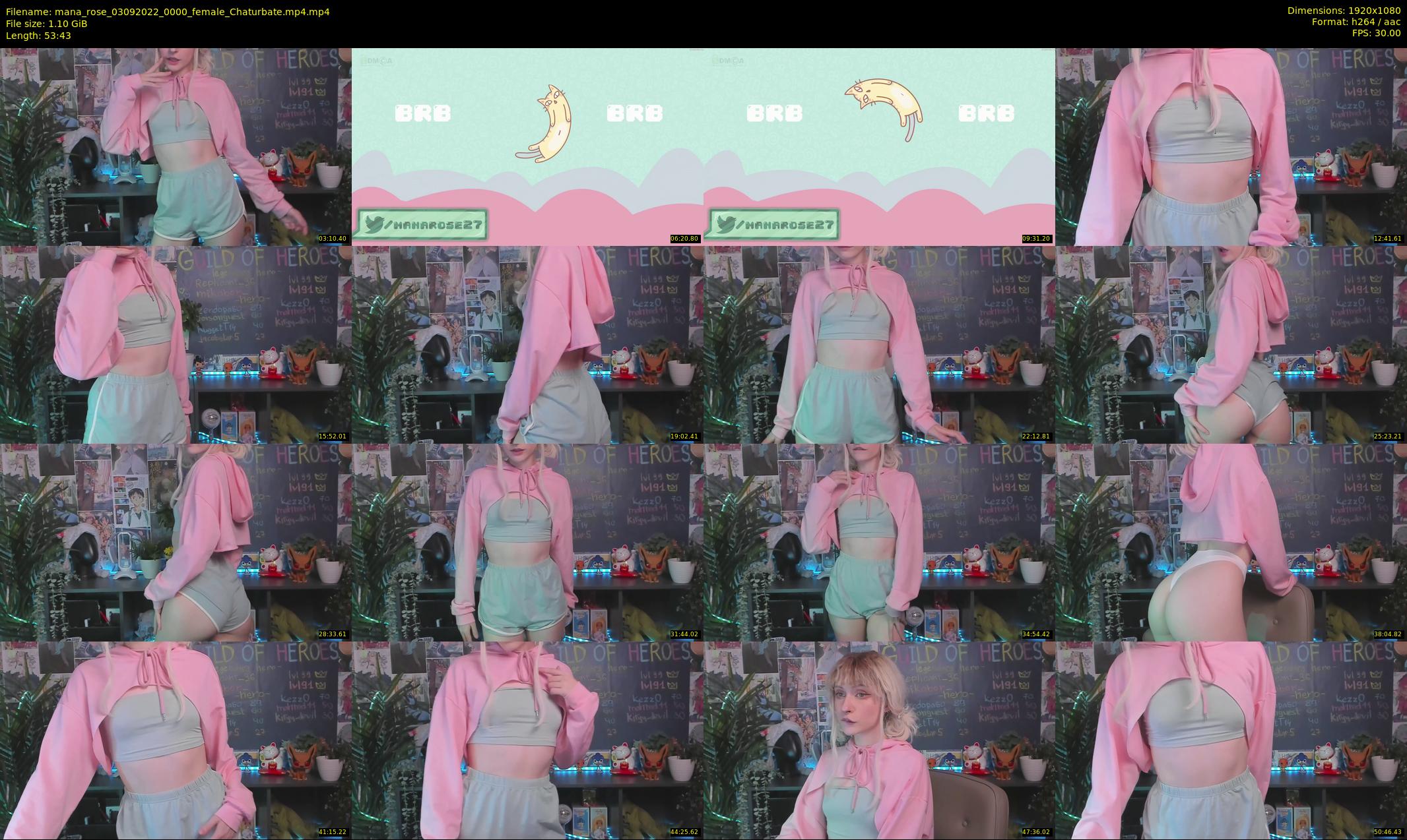 mana_rose — 54 minute Chaturbate female cam show recording, 1080p, Sep 3, 2022
