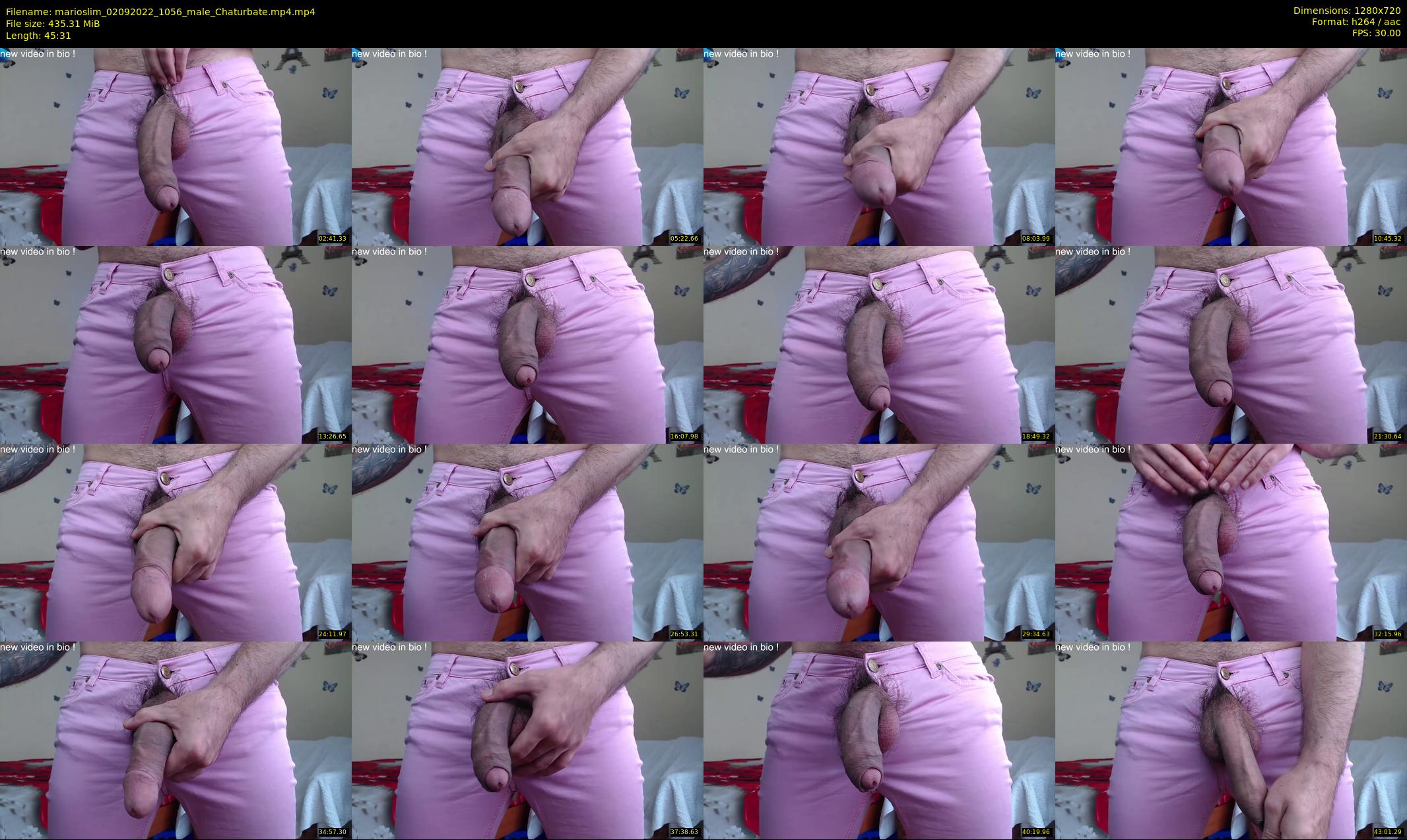marioslim — 46 minute Chaturbate male cam show recording, 720p, Sep 2, 2022