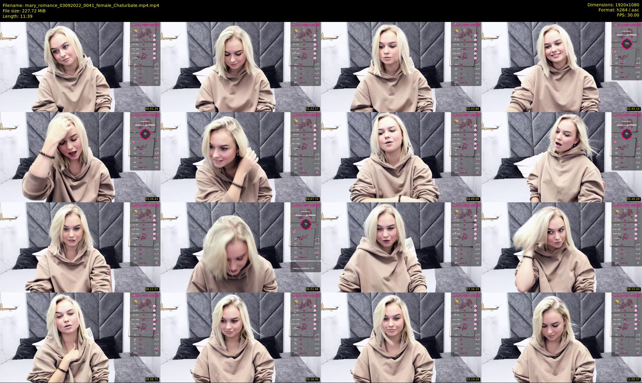 mary_romance — 12 minute Chaturbate female cam show recording, 1080p, Sep 3, 2022