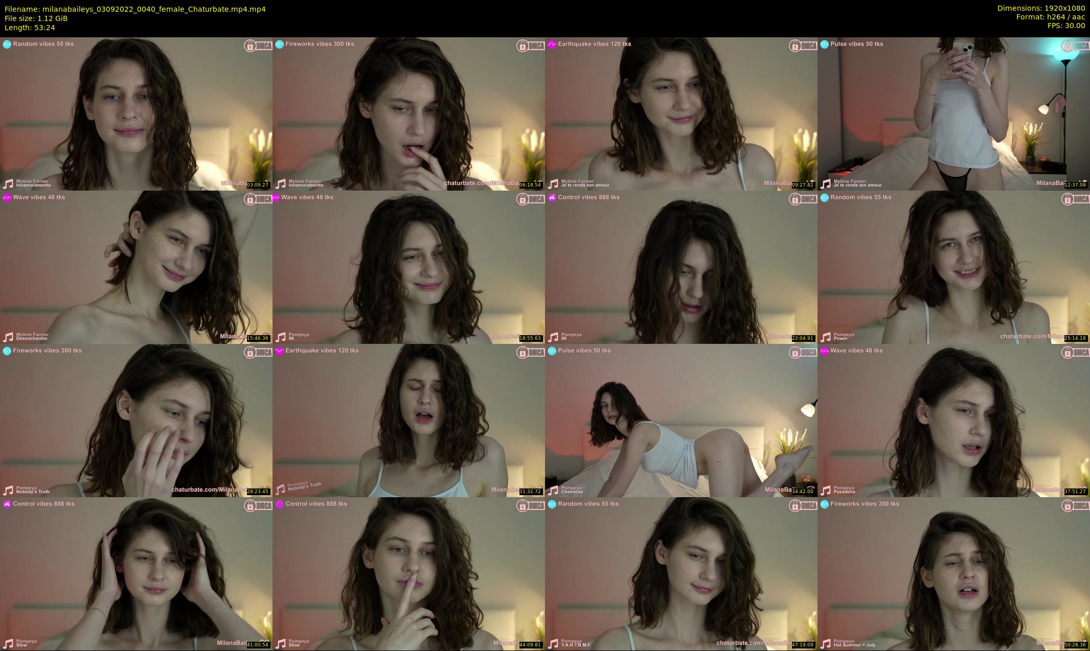 milanabaileys — 54 minute Chaturbate female cam show recording, 1080p, Sep 3, 2022