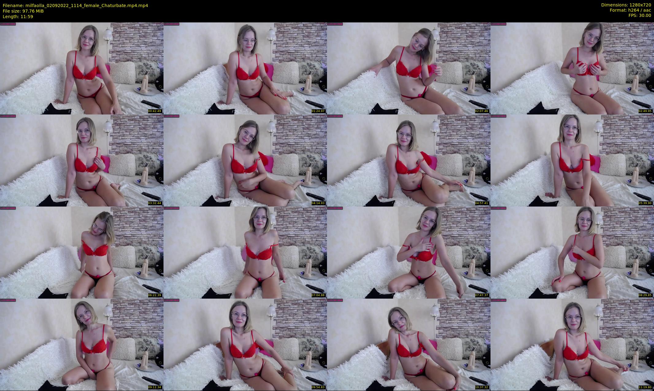 milfaolla — 12 minute Chaturbate female cam show recording, 720p, Sep 2, 2022