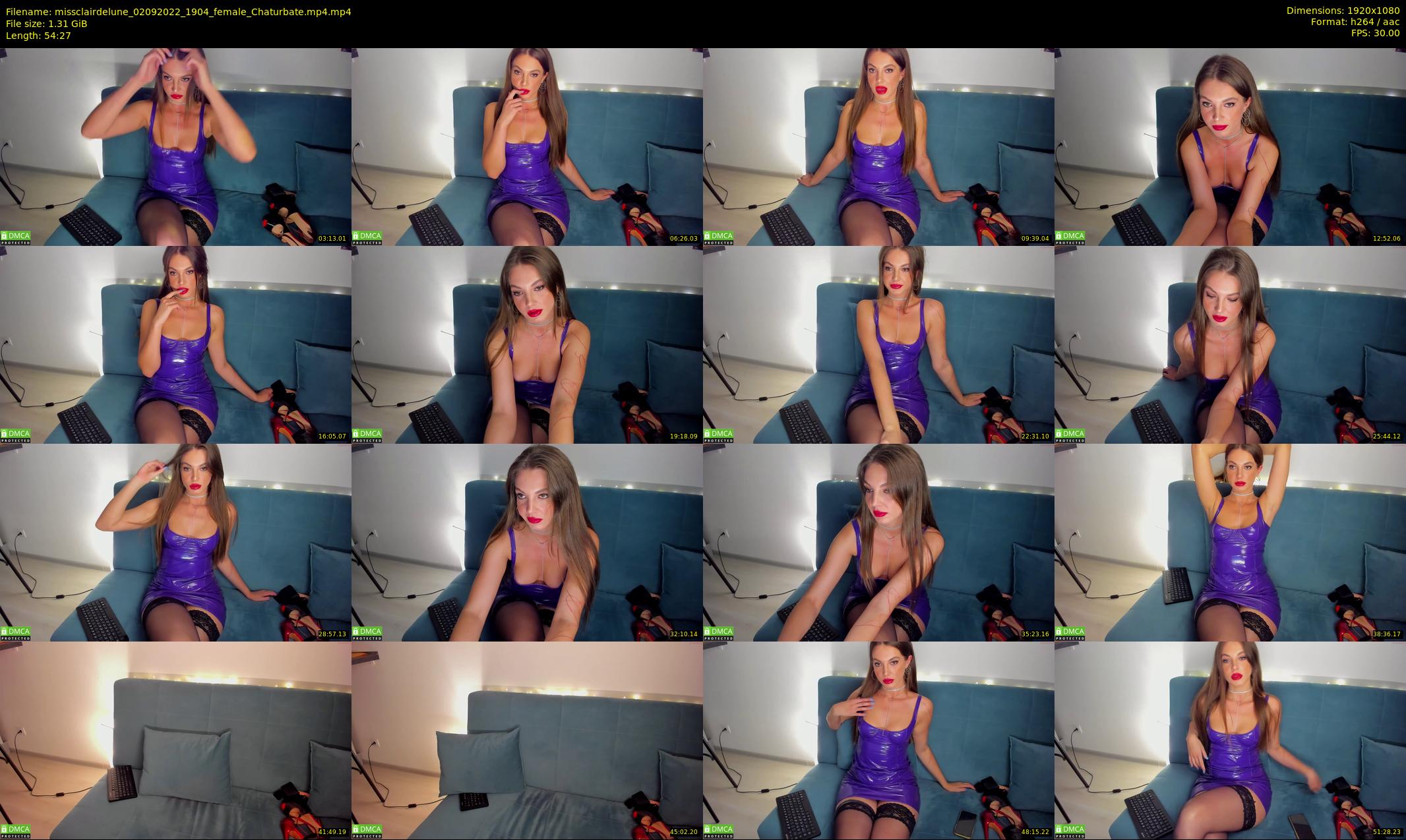 missclairdelune — 55 minute Chaturbate female cam show recording, 1080p, Sep 2, 2022
