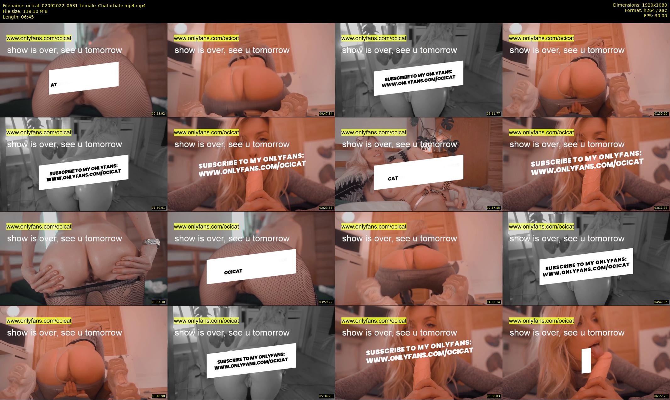 ocicat — 7 minute Chaturbate female cam show recording, 1080p, Sep 2, 2022