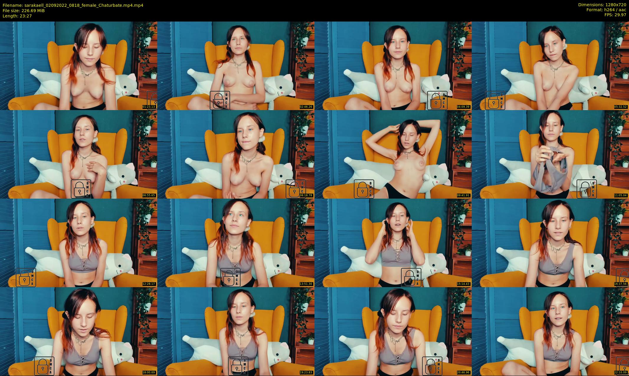 sarakaell — 24 minute Chaturbate female cam show recording, 720p, Sep 2, 2022