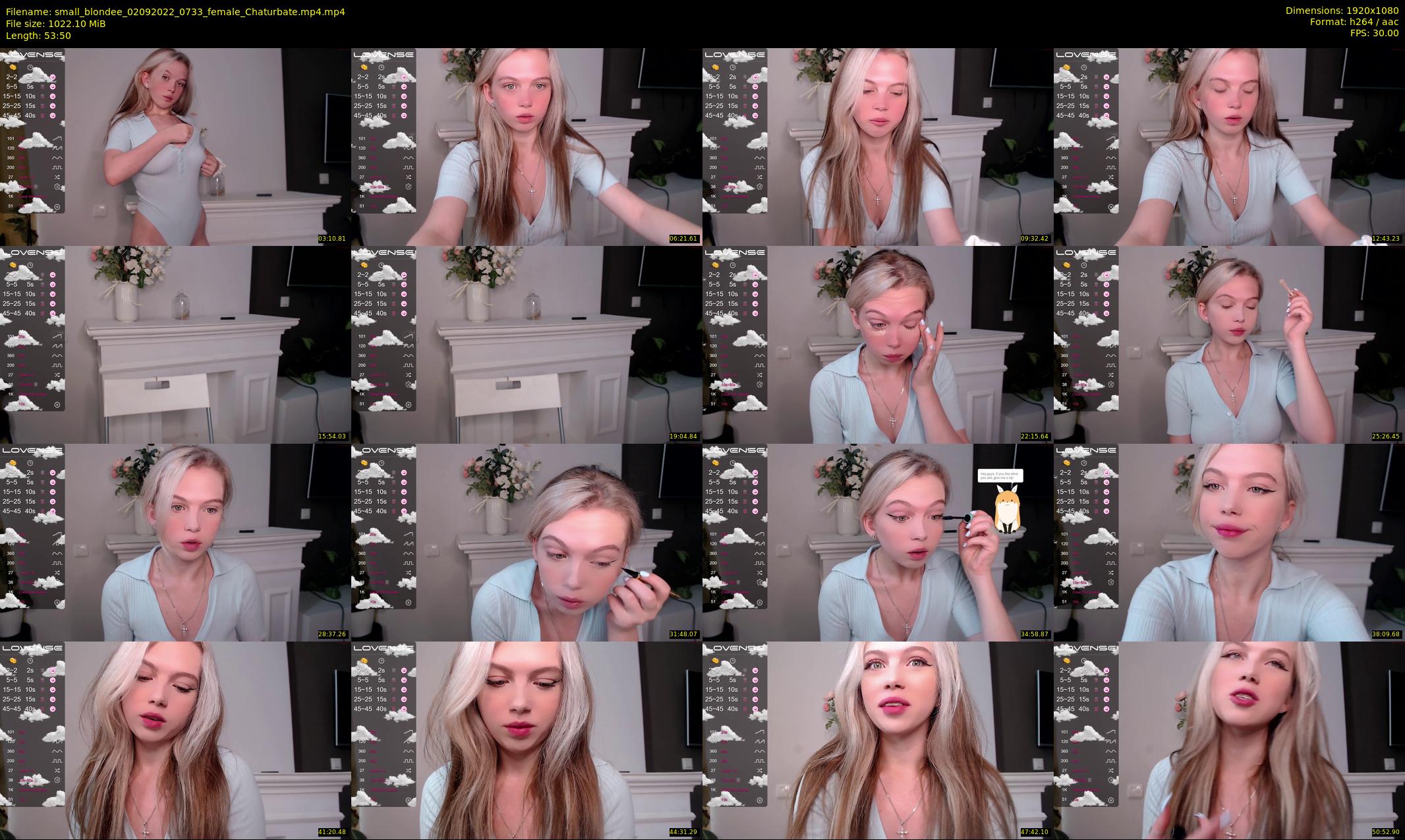 small_blondee — 54 minute Chaturbate female cam show recording, 1080p, Sep 2, 2022