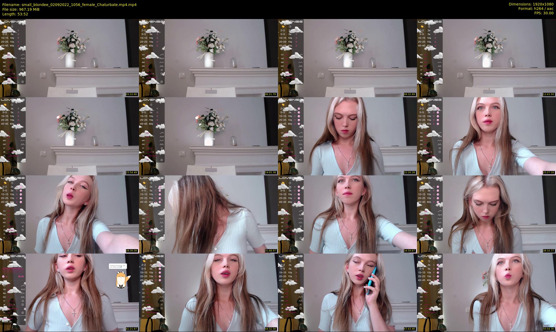 small_blondee — 54 minute Chaturbate female cam show recording, 1080p, Sep 2, 2022