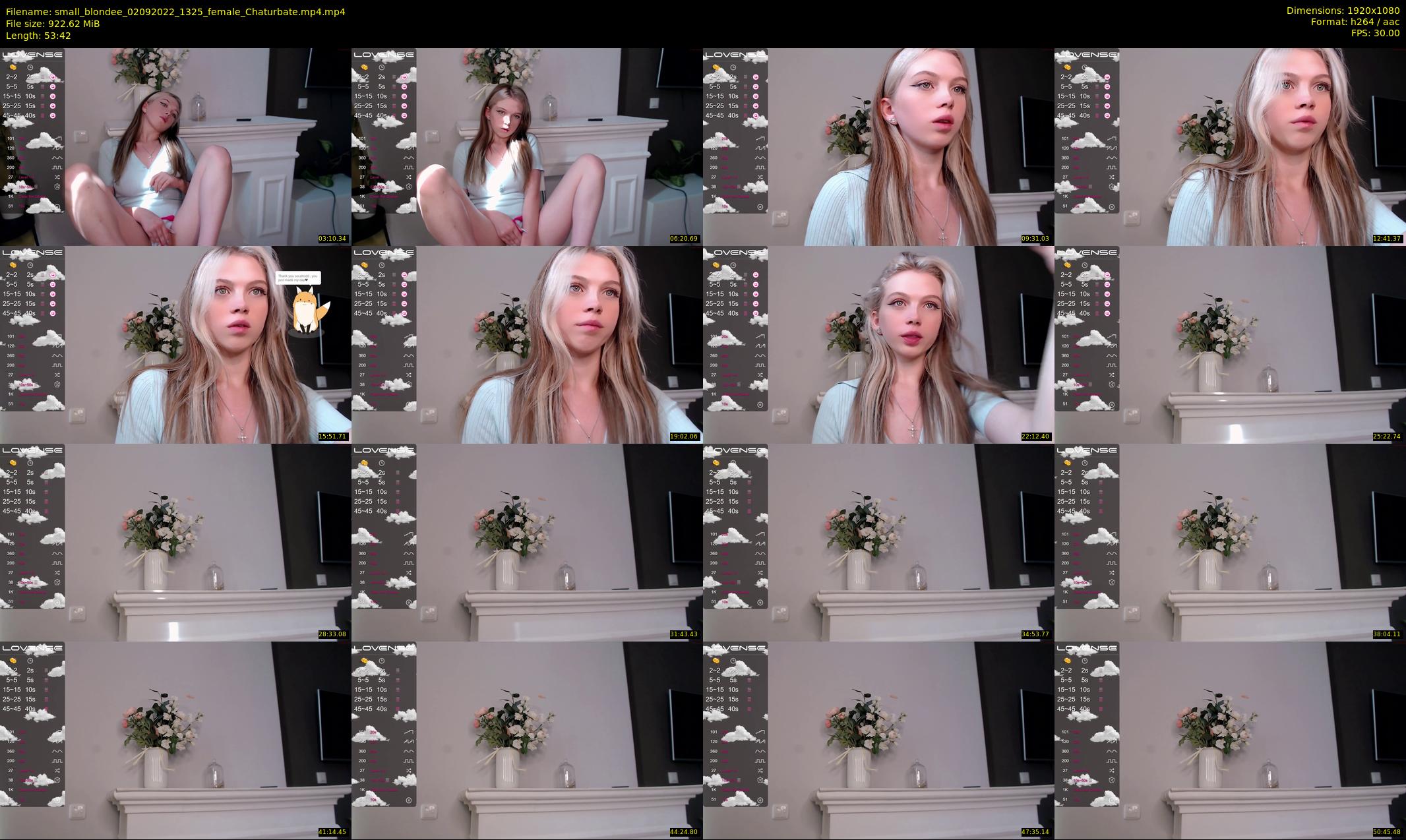 small_blondee — 54 minute Chaturbate female cam show recording, 1080p, Sep 2, 2022