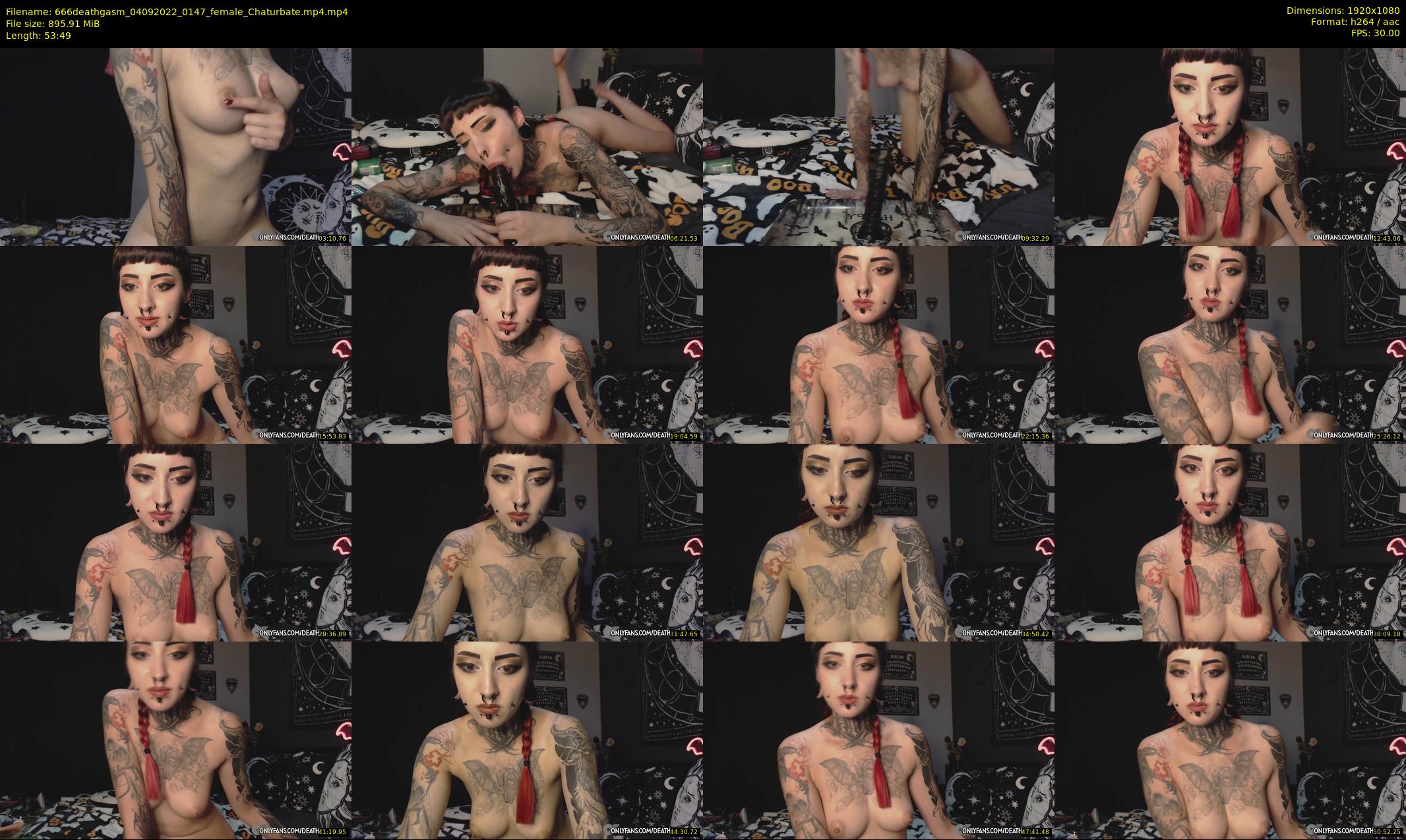 666deathgasm — 54 minute Chaturbate female cam show recording, 1080p, Sep 4, 2022
