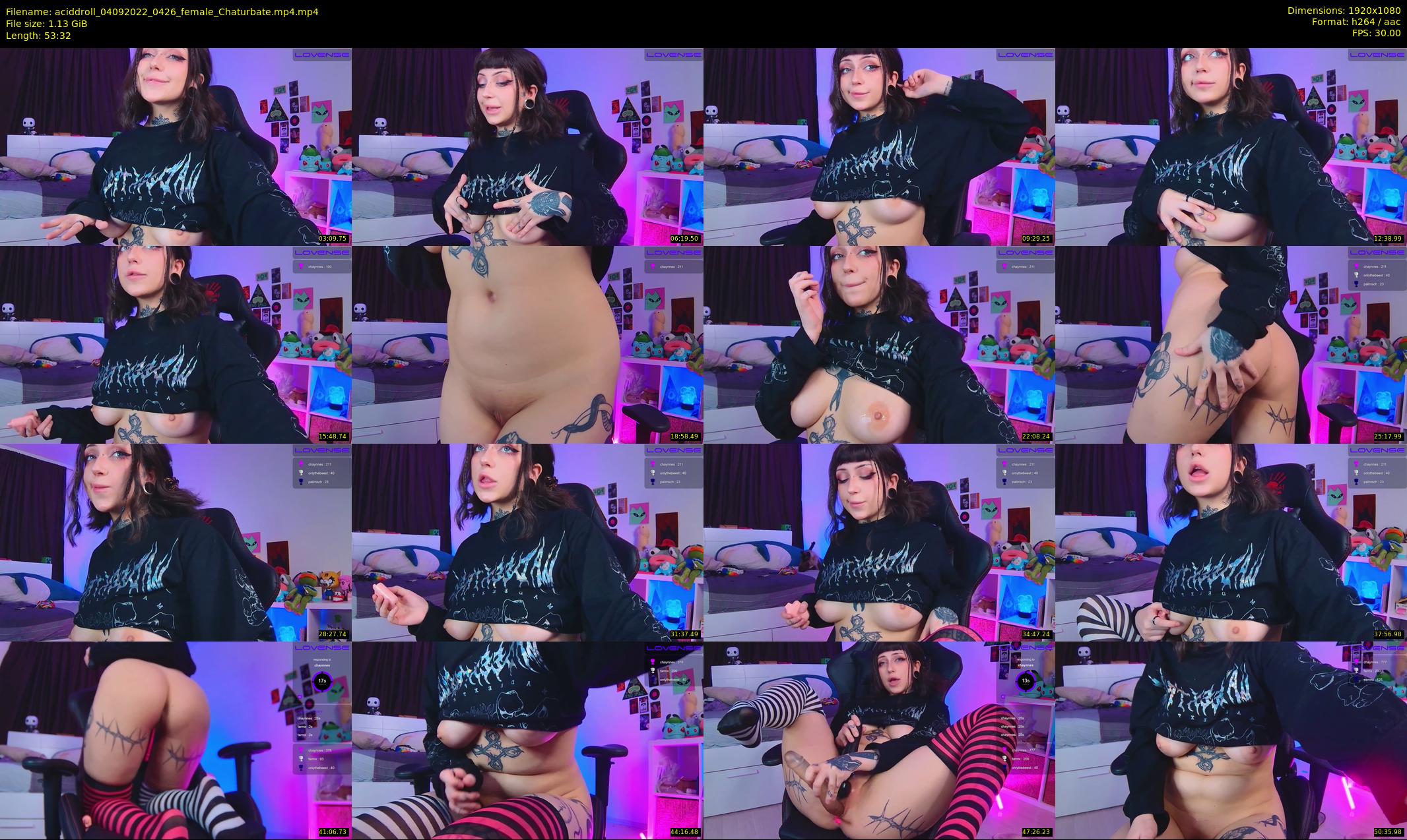 aciddroll — 54 minute Chaturbate female cam show recording, 1080p, Sep 4, 2022