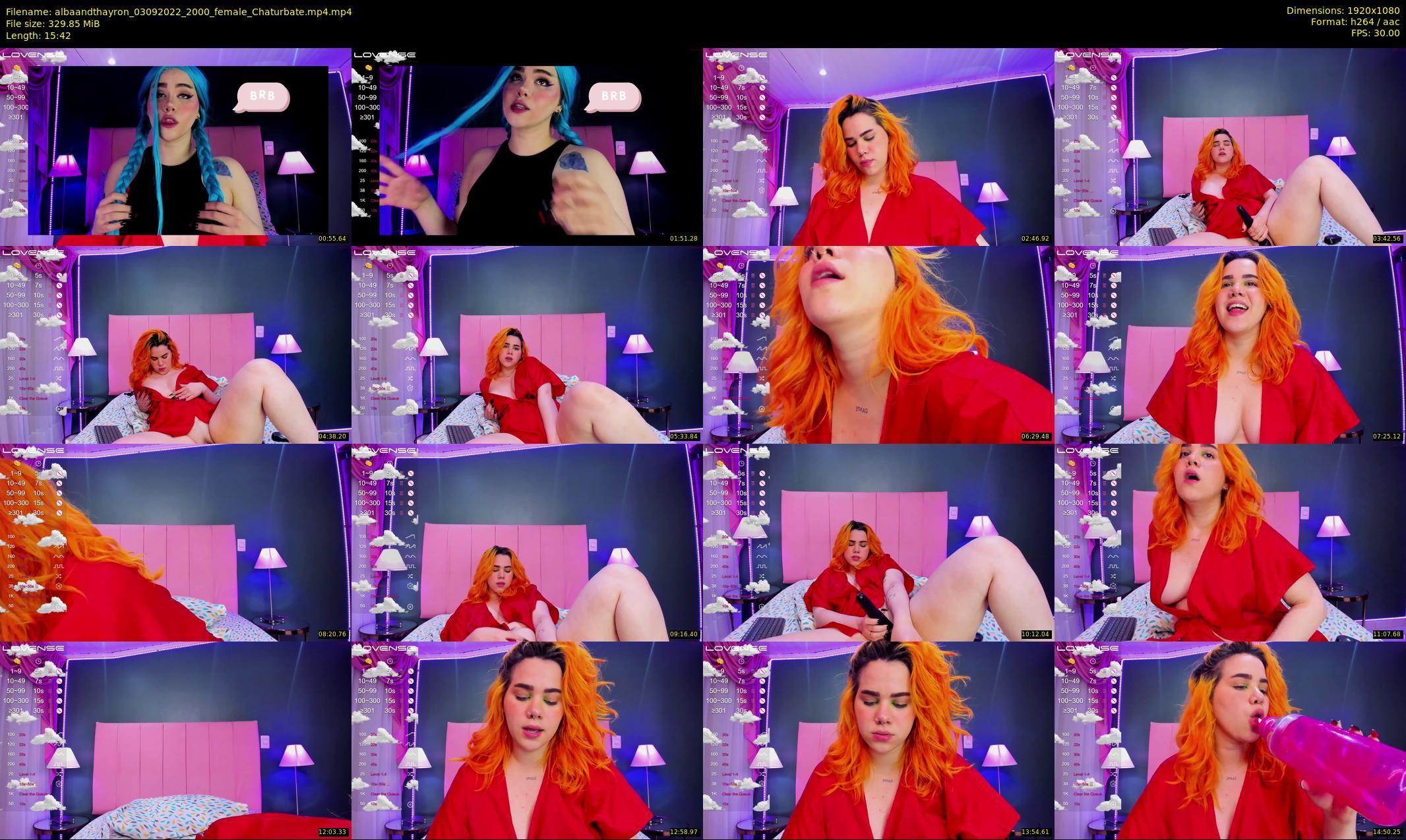 albaandthayron — 16 minute Chaturbate couple cam show recording, 1080p, Sep 3, 2022