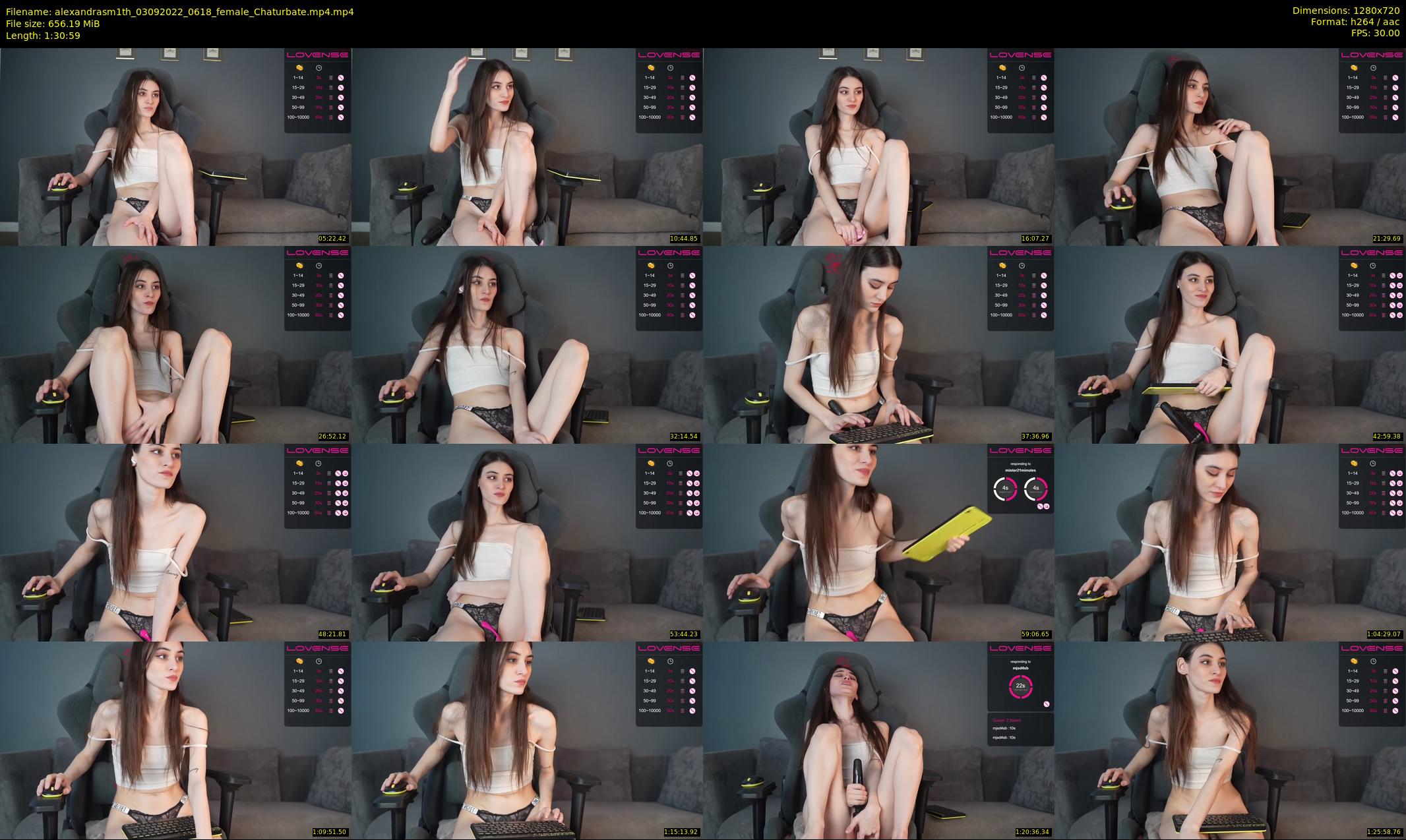 alexandrasm1th — 91 minute Chaturbate female cam show recording, 720p, Sep 3, 2022