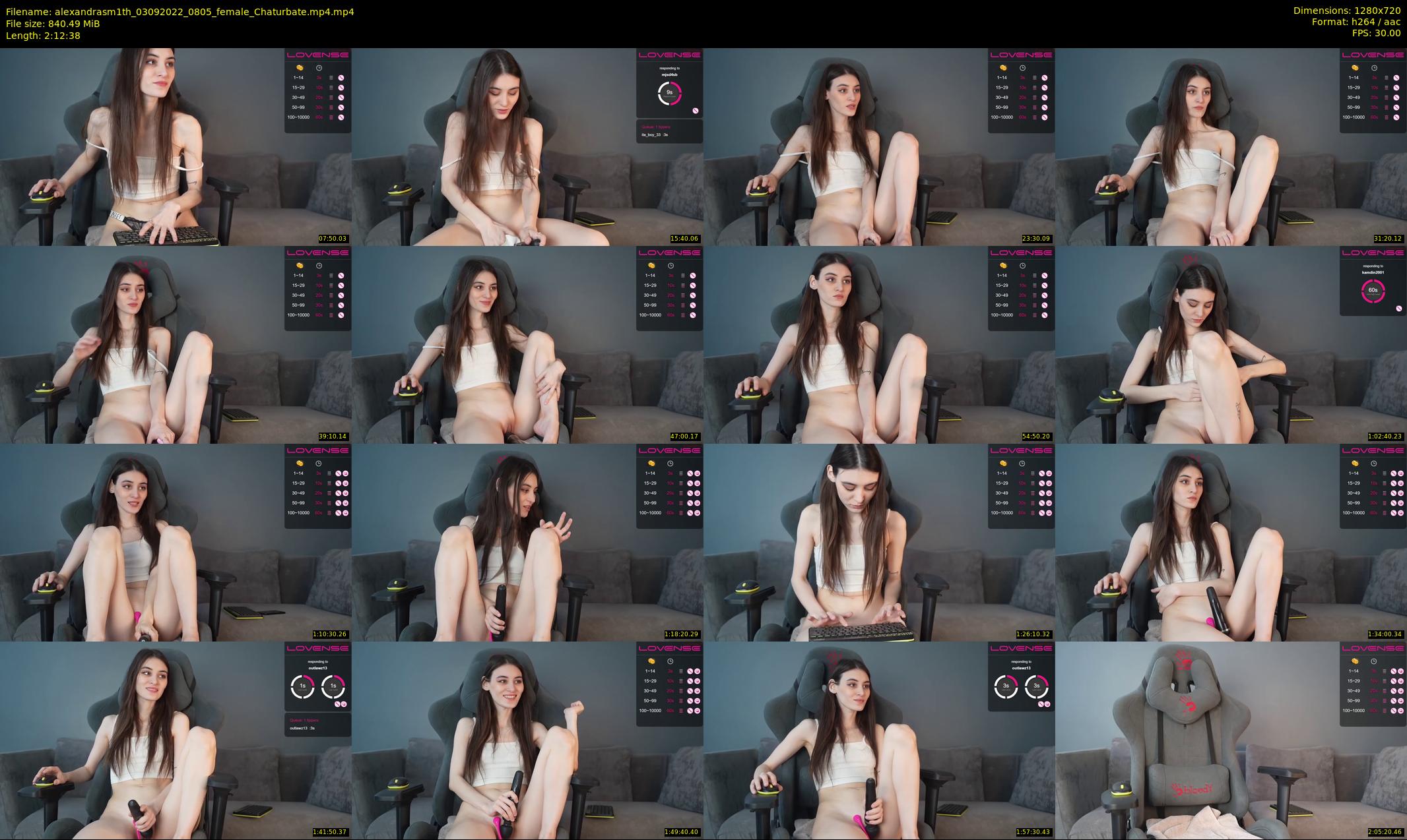 alexandrasm1th — 133 minute Chaturbate female cam show recording, 720p, Sep 3, 2022