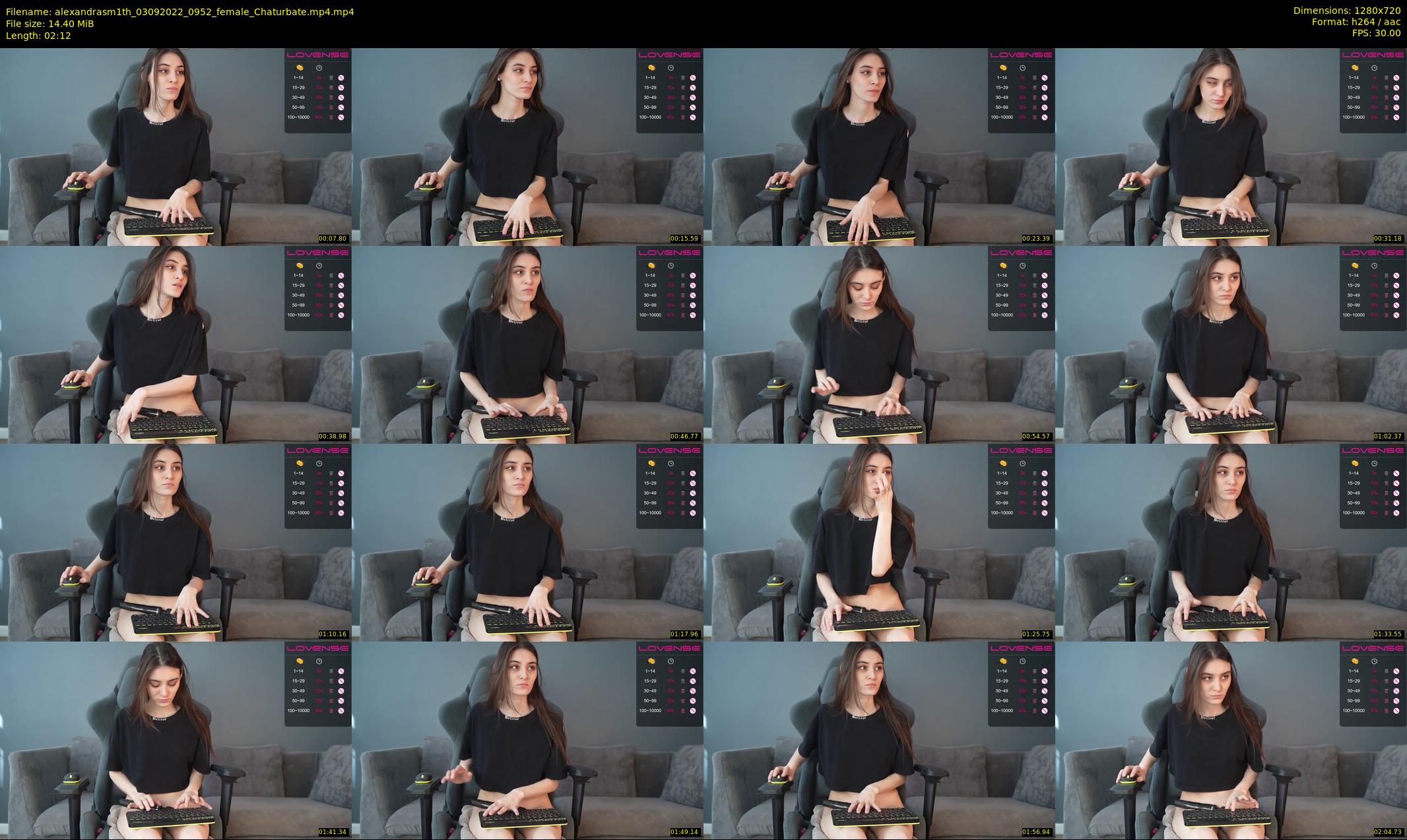 alexandrasm1th — 3 minute Chaturbate female cam show recording, 720p, Sep 3, 2022