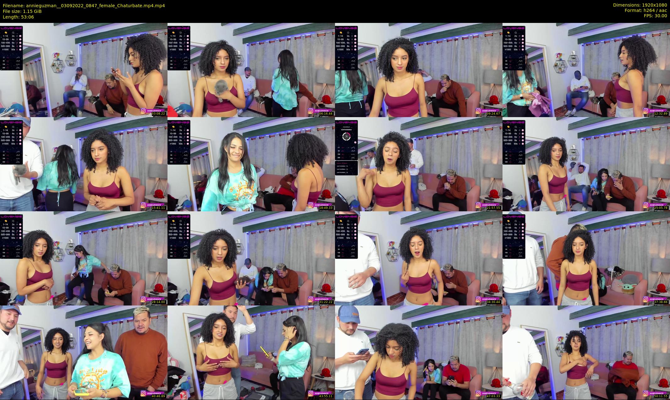 annieguzman_ — 54 minute Chaturbate female cam show recording, 1080p, Sep 3, 2022