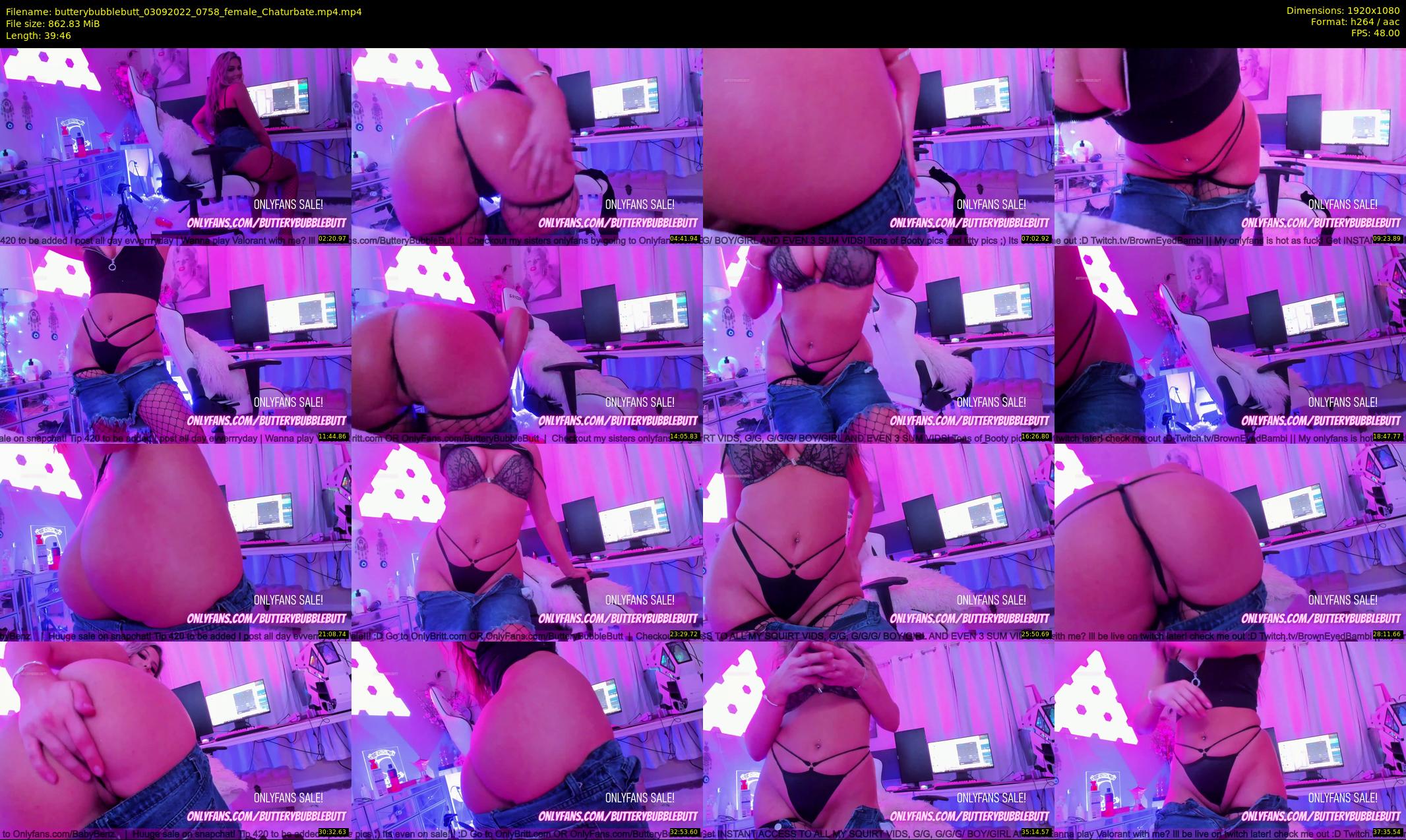 butterybubblebutt — 40 minute Chaturbate couple cam show recording, 1080p, Sep 3, 2022