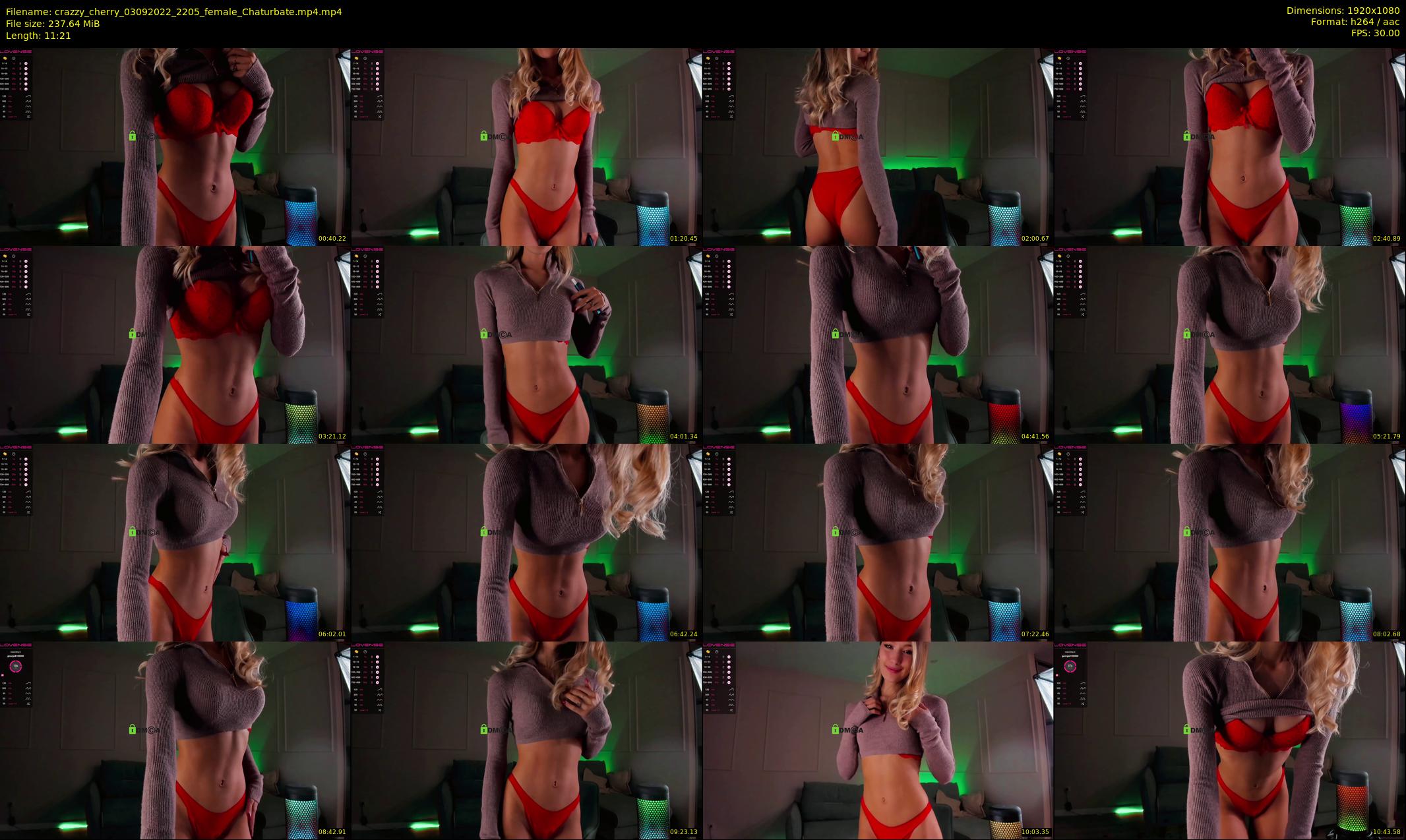crazzy_cherry — 12 minute Chaturbate female cam show recording, 1080p, Sep 3, 2022