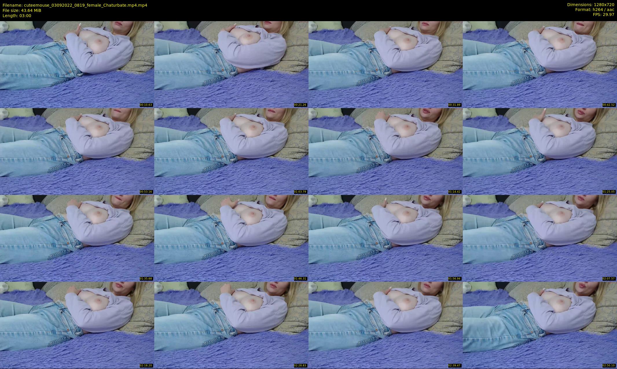 cuteemouse — 3 minute Chaturbate female cam show recording, 720p, Sep 3, 2022